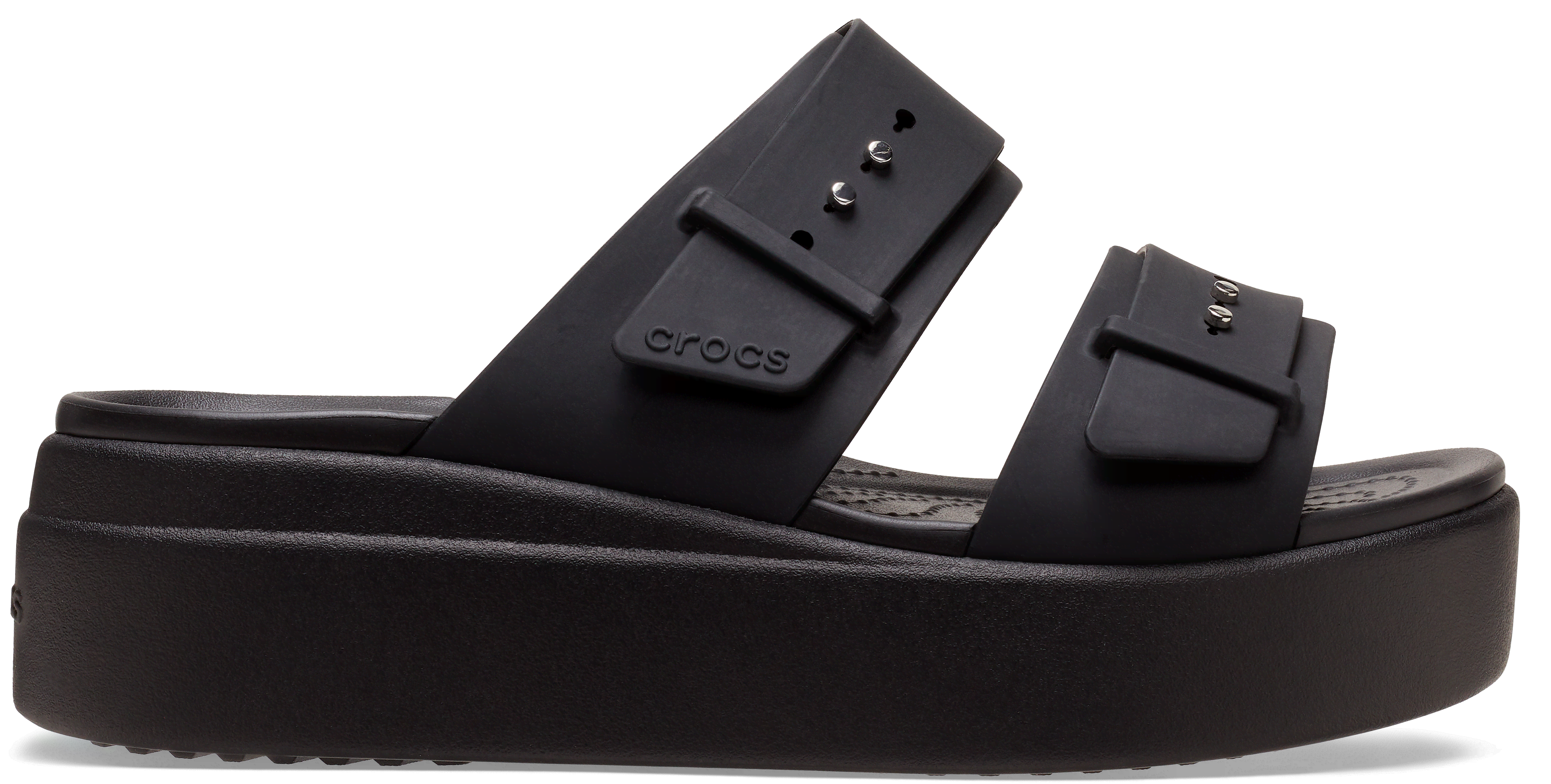 Crocs | Women | Brooklyn Buckle Low | Sandals | Black | W7