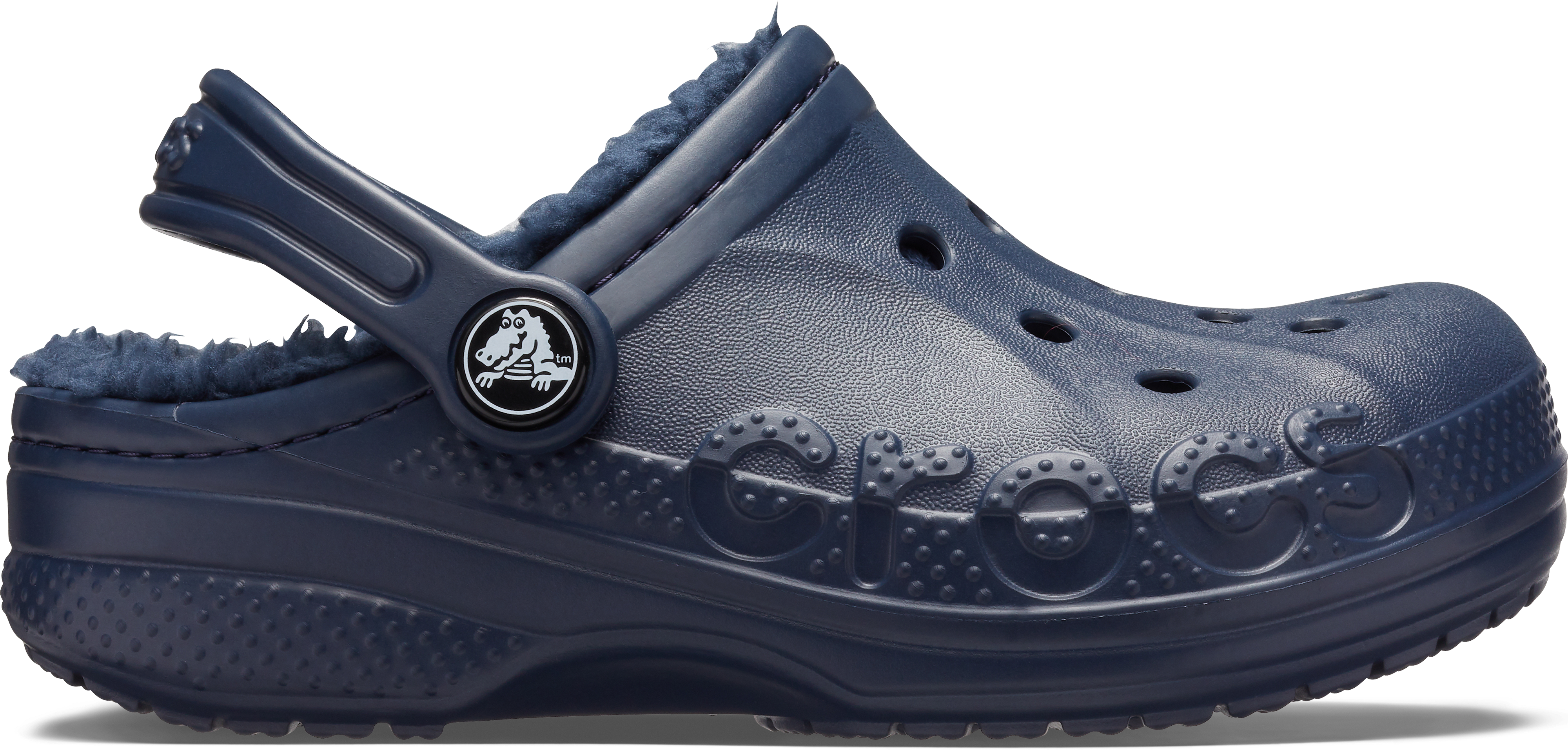 Crocs Kids Baya Lined Clog NavyNavy  in Big Kids Size 2