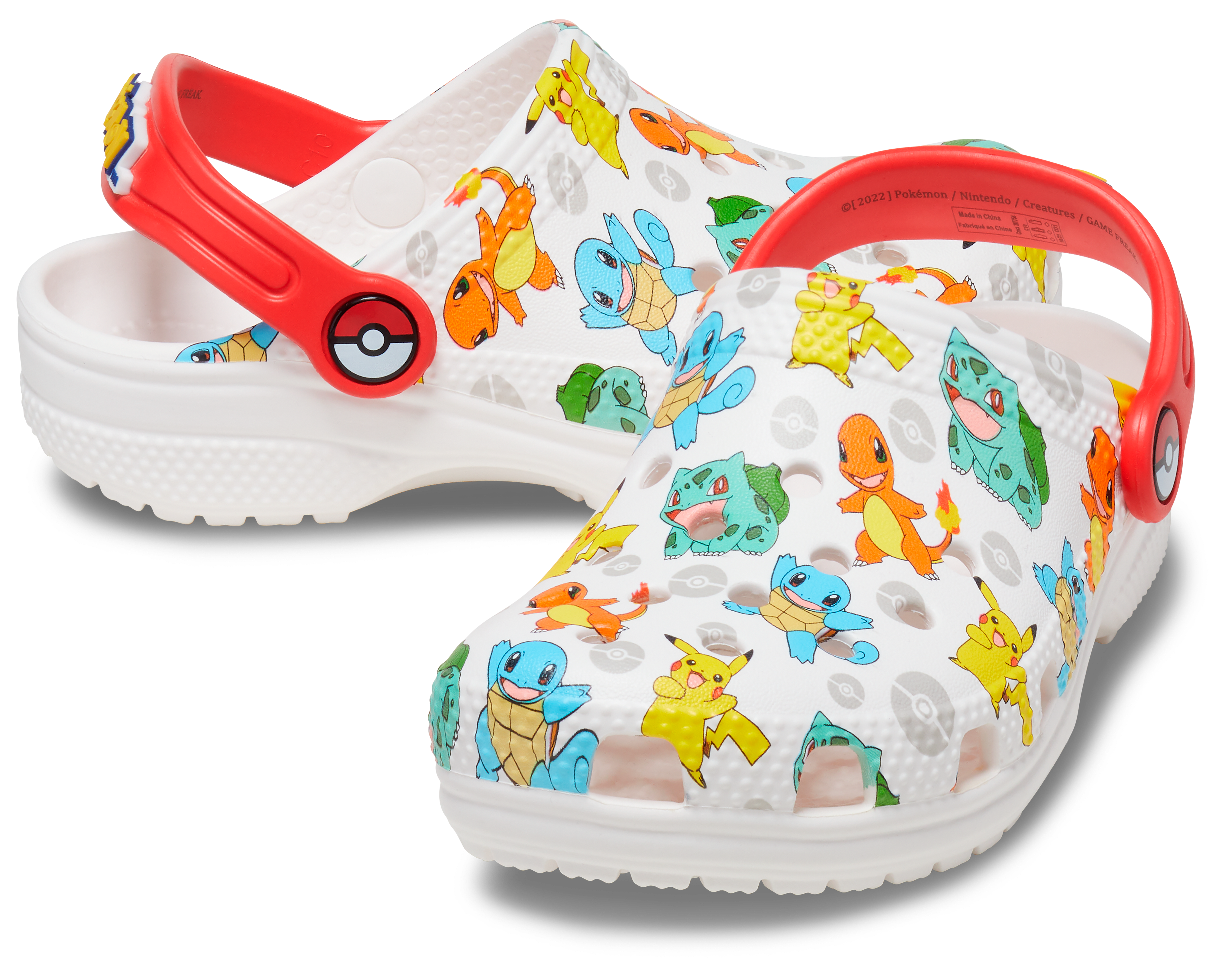 [クロックス公式] クロッグ KIDS' CLASSIC POKEMON CLOG キッズ、子供用、男の子、女の子 ホワイト/白 19cm 【18～21cm】クラシック ポ..