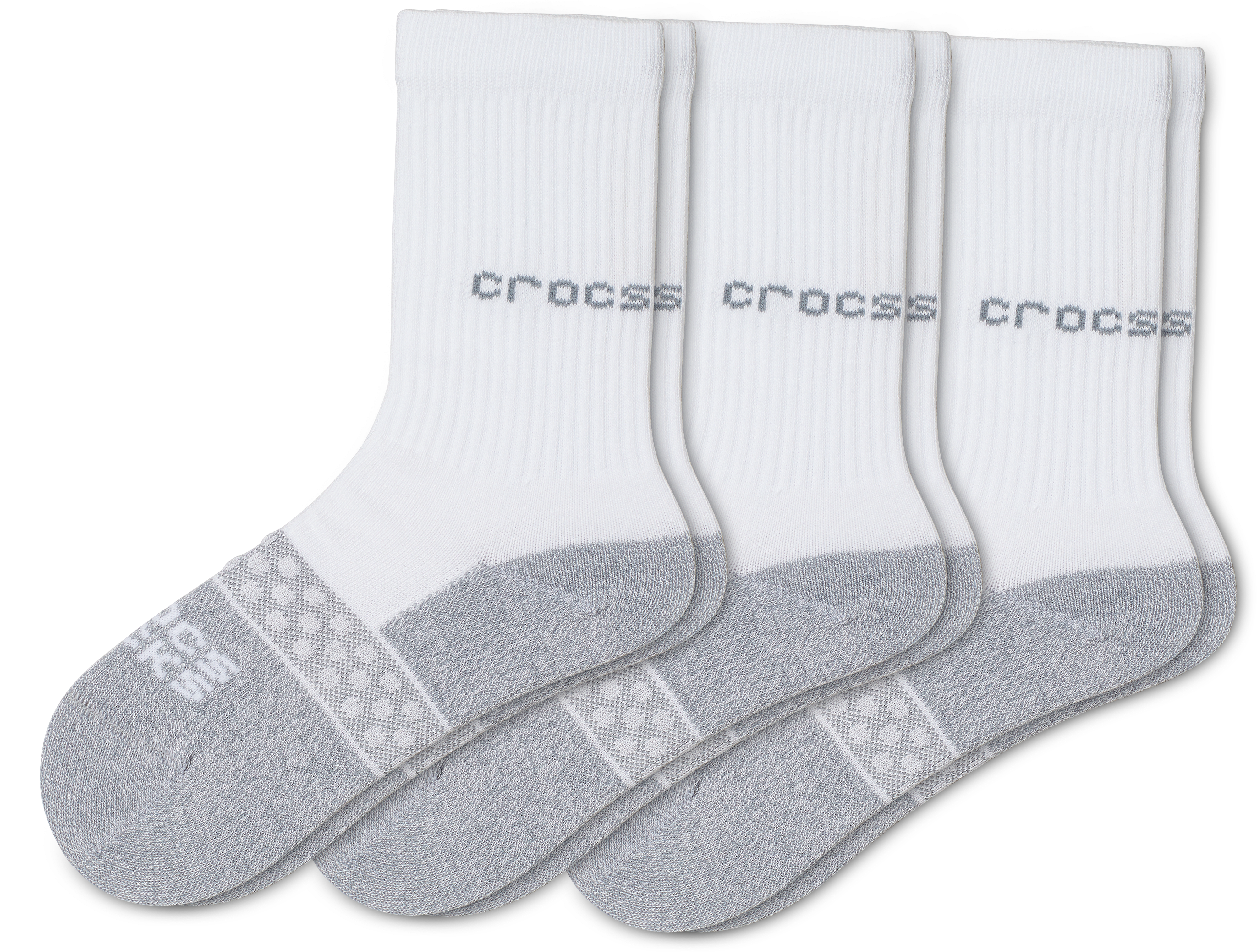 Crocs | Kids | Crocs Socks Crew Solid 3-Packs | Shoes | White | S