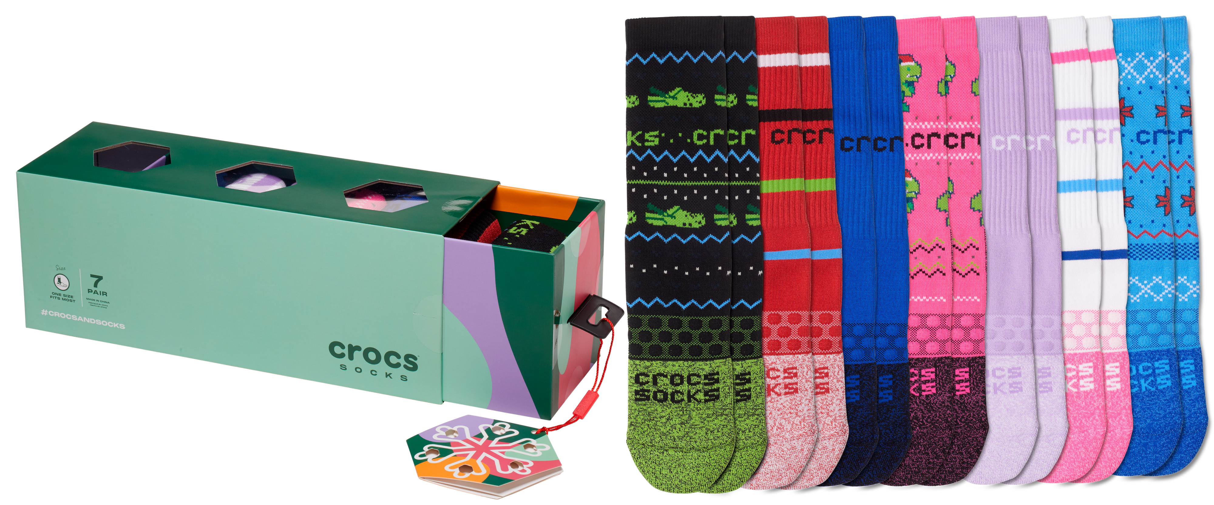 Crocs | Unisex | Crocs Socks Adult Holiday Gift Set | Shoes | Multi | OSFA