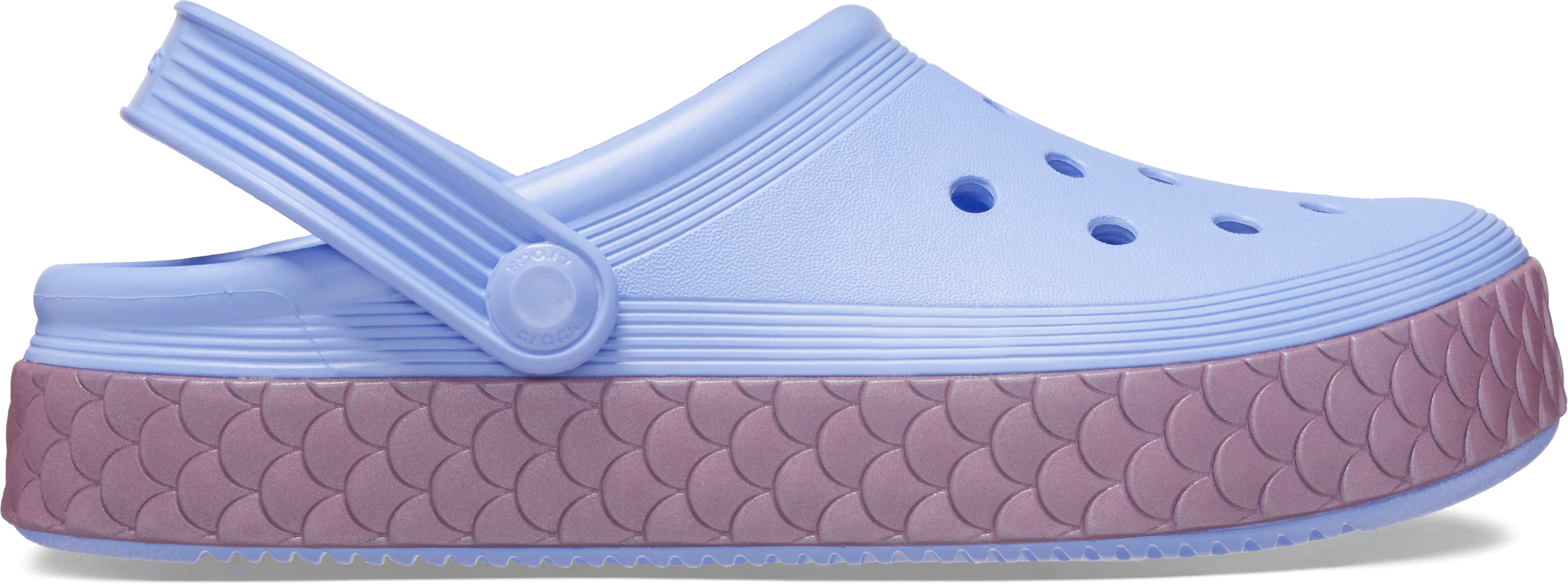 Crocs | Kids | Toddler Off Court Reflective Mermaid | Clogs | Moon Jelly / Multi | C7