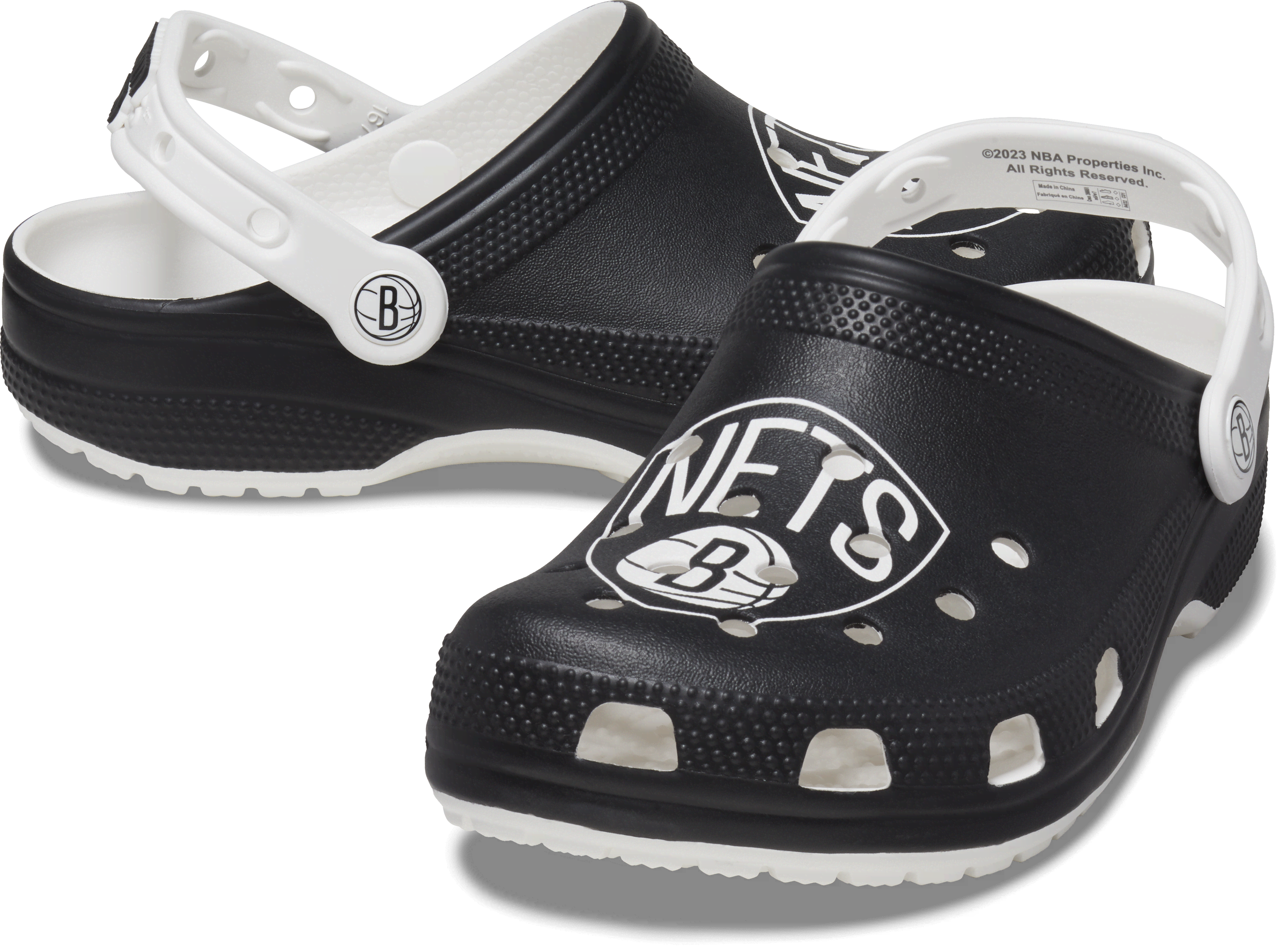 【最短当日出荷】 コレクション - クロッグ(定番) NBA™ ブルックリン ネッツ クラシック クロッグ NBA™ BROOKLYN NETS CLASSIC CLOG 〈色〉ブラック/黒 〈サイズ