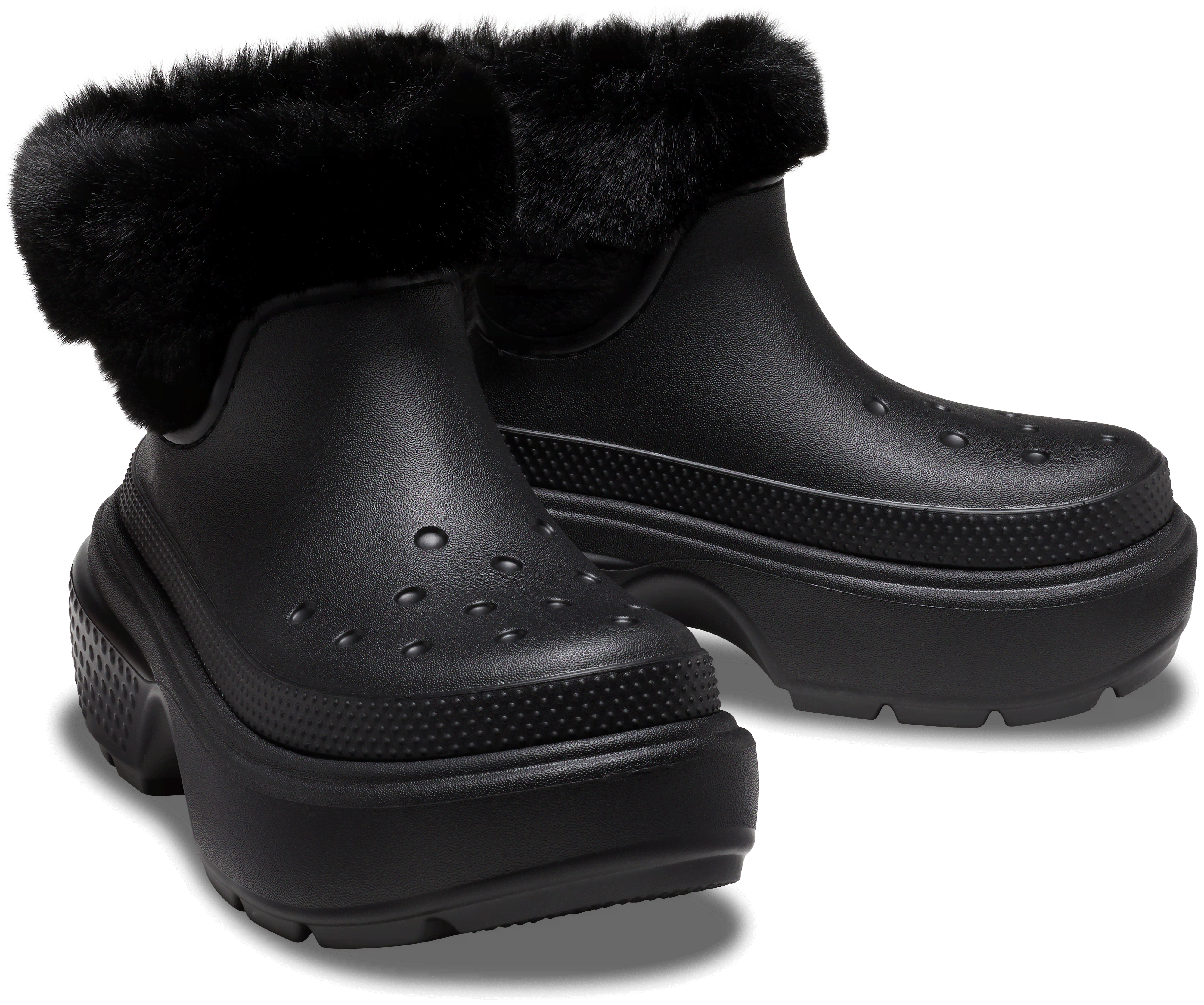 [クロックス公式] 長靴 STOMP LINED BOOT メンズ、レディース ブラック/黒 23cm ストンプ ラインド ブーツ