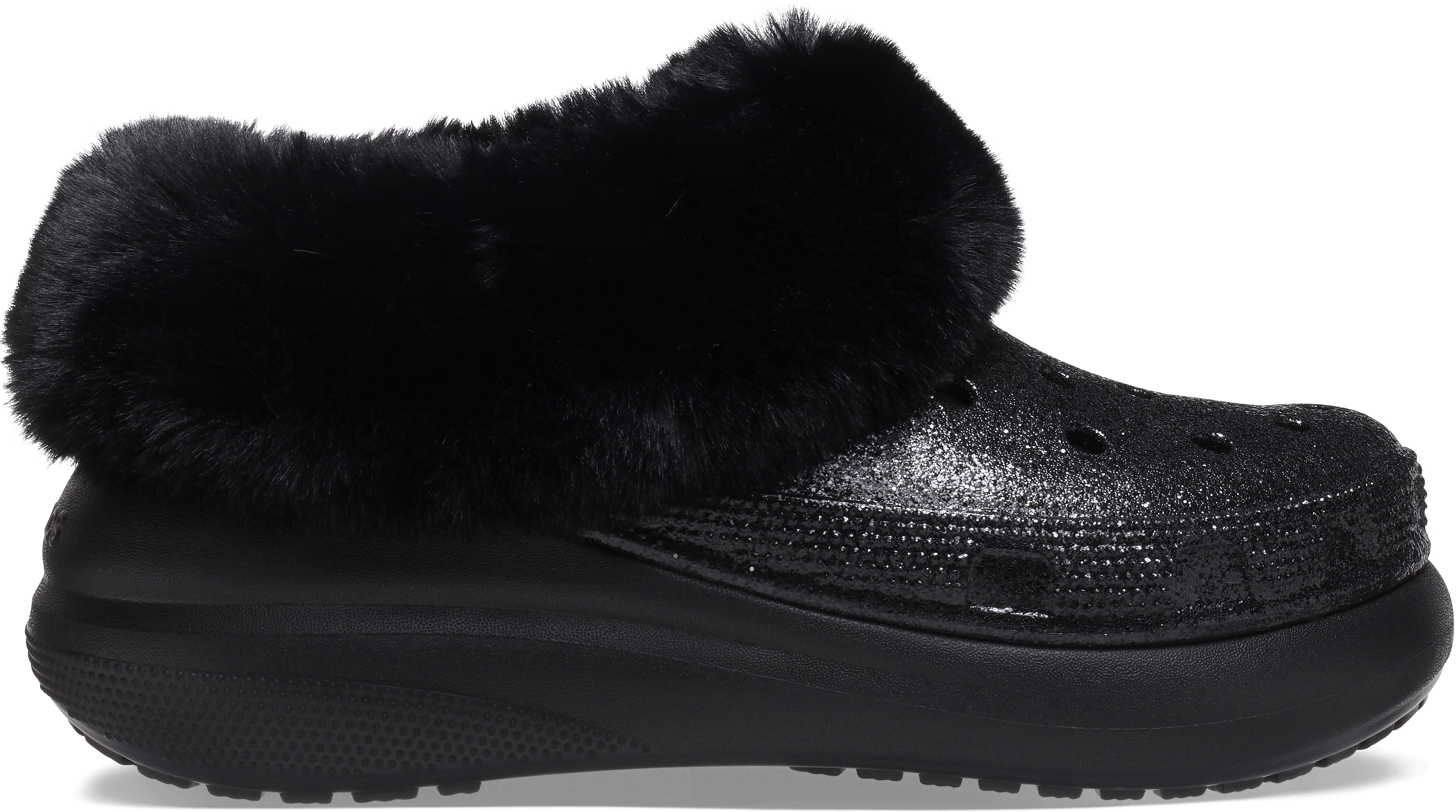 Crocs | Unisex | Furever Crush Glitter | Shoes | Black | W10/M9