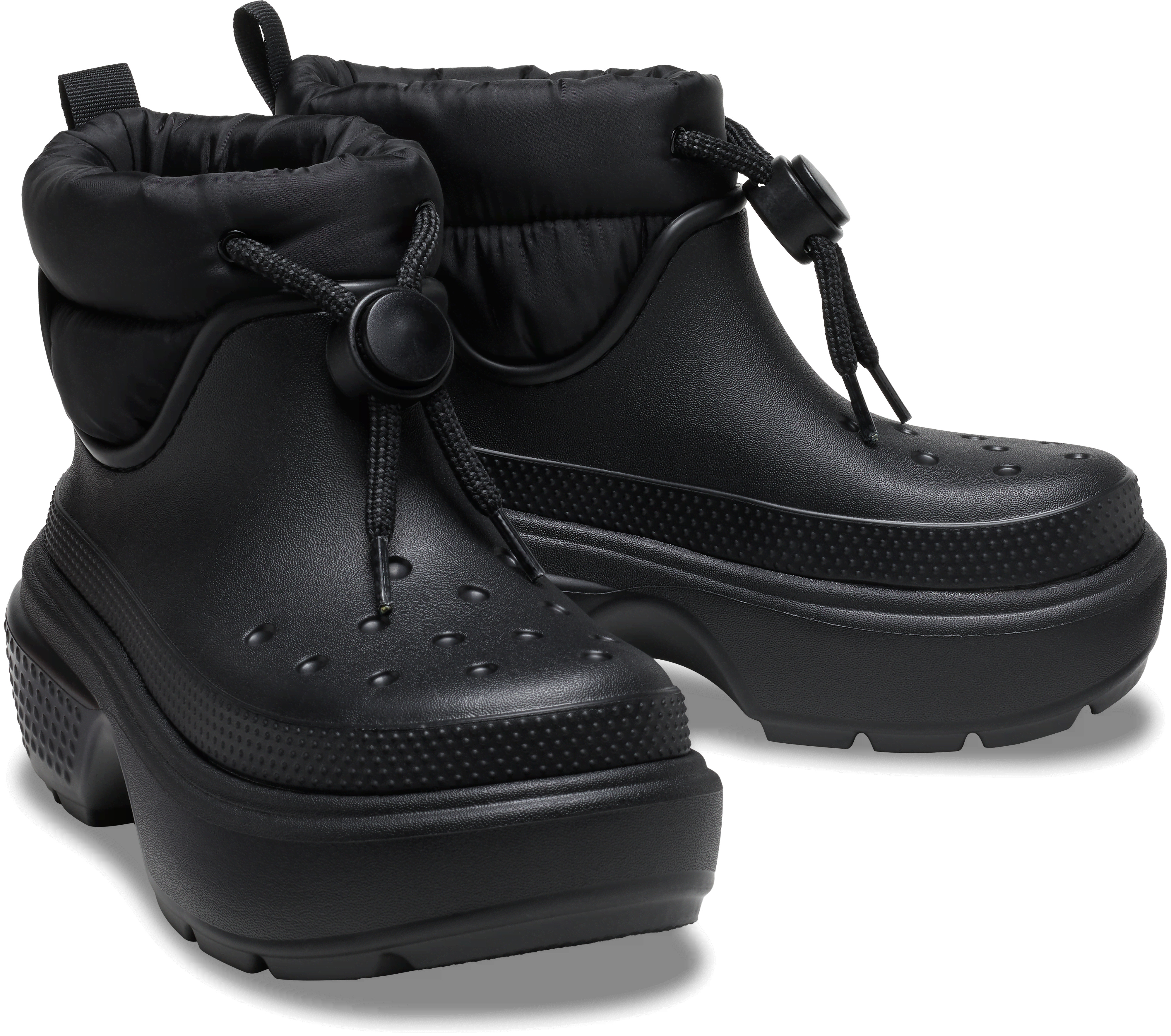 [クロックス公式] 長靴 STOMP PUFF BOOT メンズ、レディース ブラック/黒 24cm ストンプ パフ ブーツ