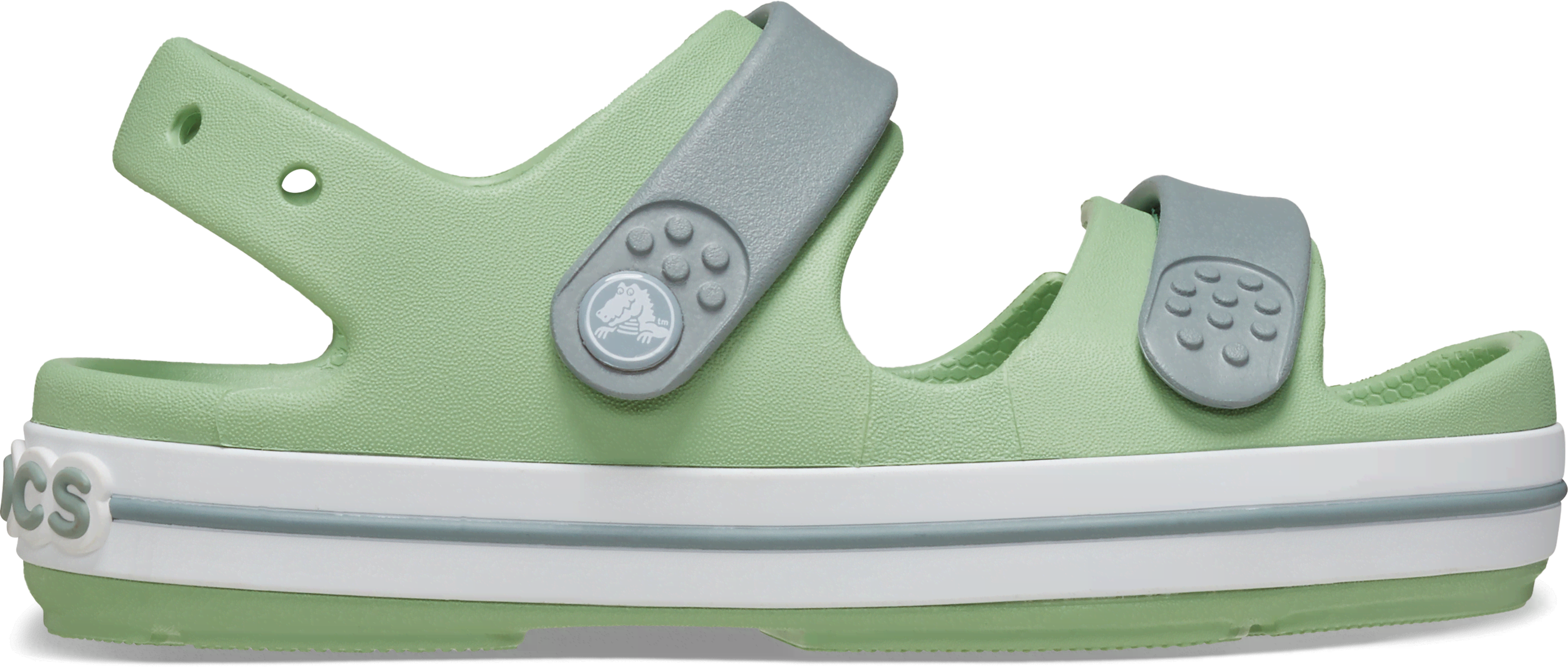 Shop Crocs Kids' Crocband™ Cruiser Sandal In Fair Green/dusty Green