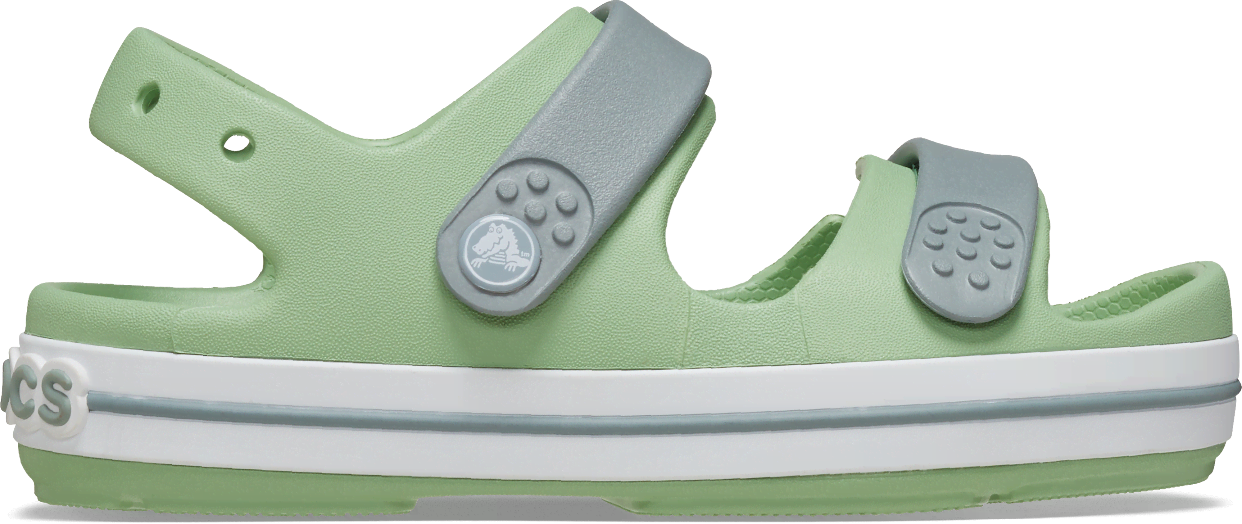Crocs | Kids | Toddler Crocband Cruiser | Sandals | Fair Green / Dusty Green | C7