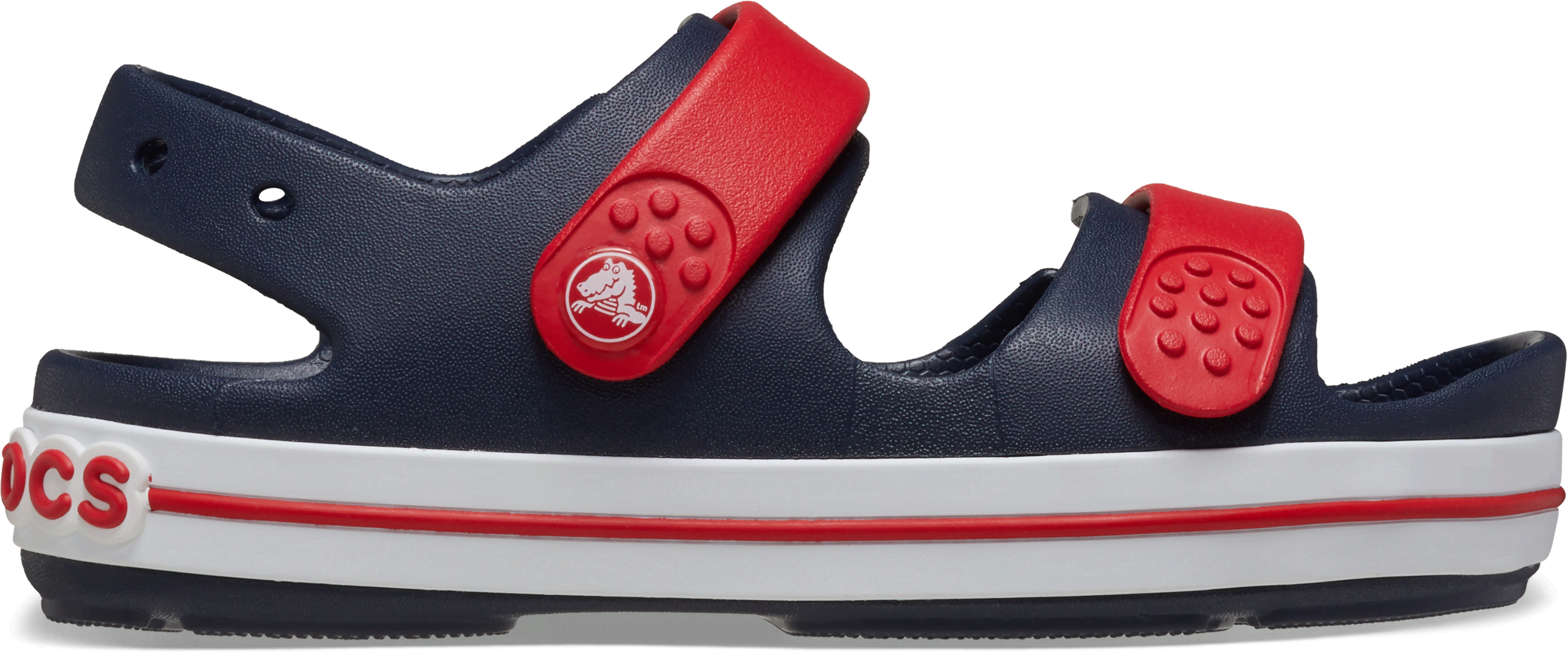 Crocs | Kids | Toddler Crocband™ Cruiser | Sandals | Navy / Varsity Red | C8