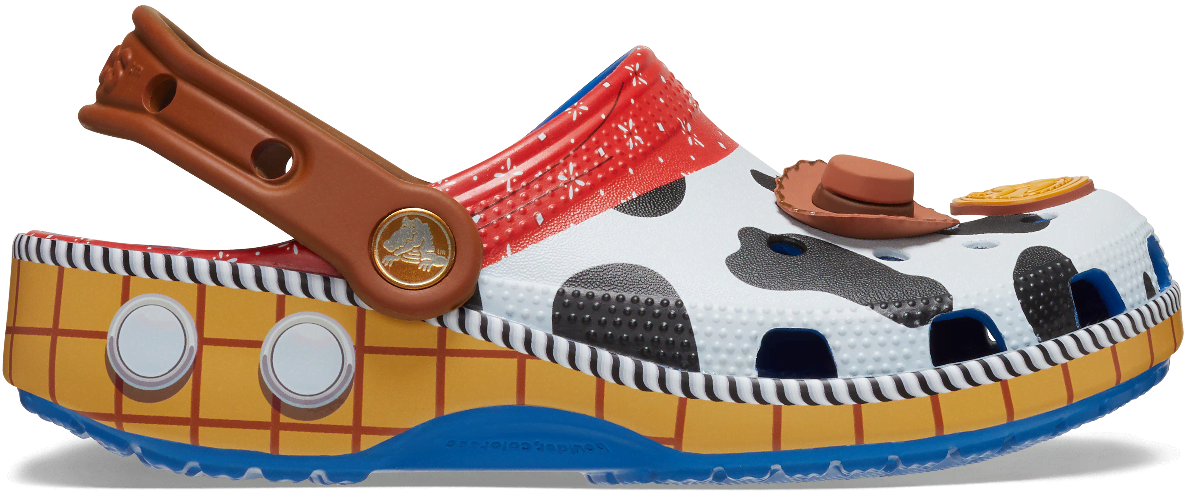Crocs Toddlers Disney Pixars Toy Story Woody Classic Clog Blue Jean  in Kids Size 9