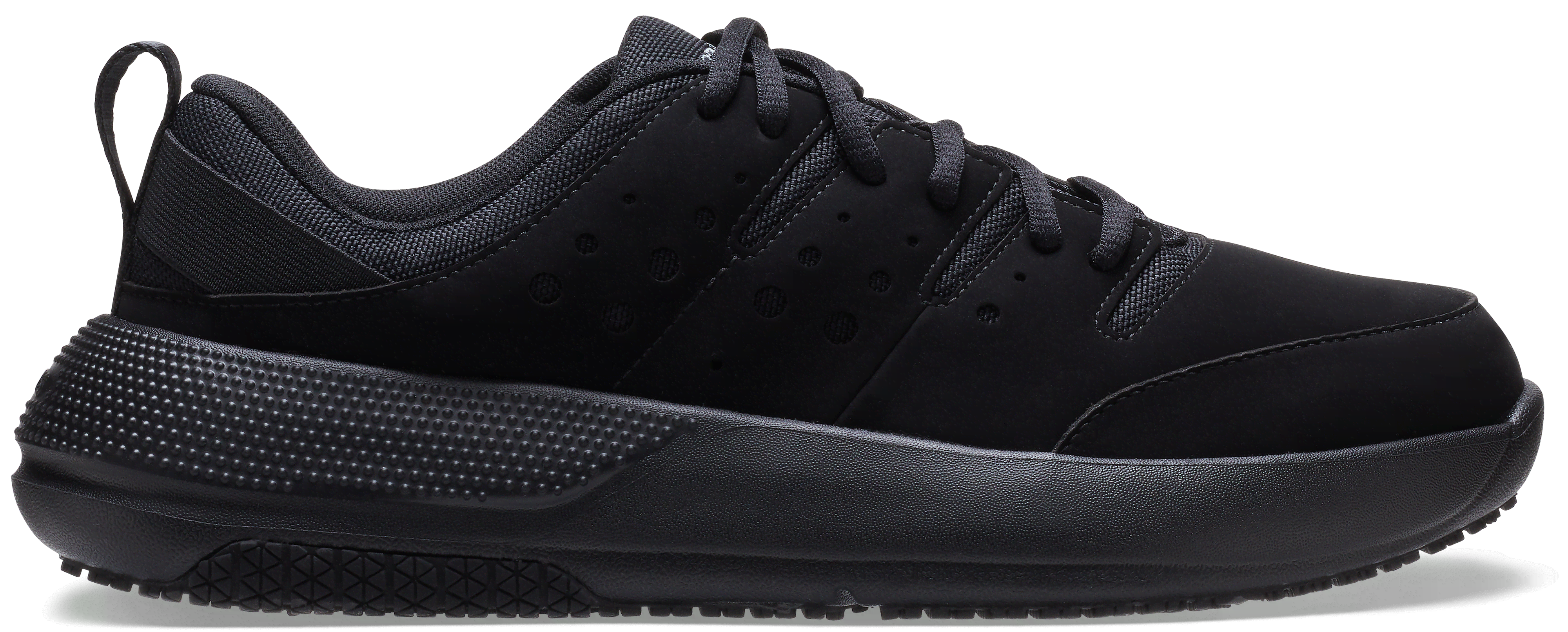 Crocs PFD | Men | On the Clock Slip Resistant Work Sneaker | Shoes | Triple Black | 9