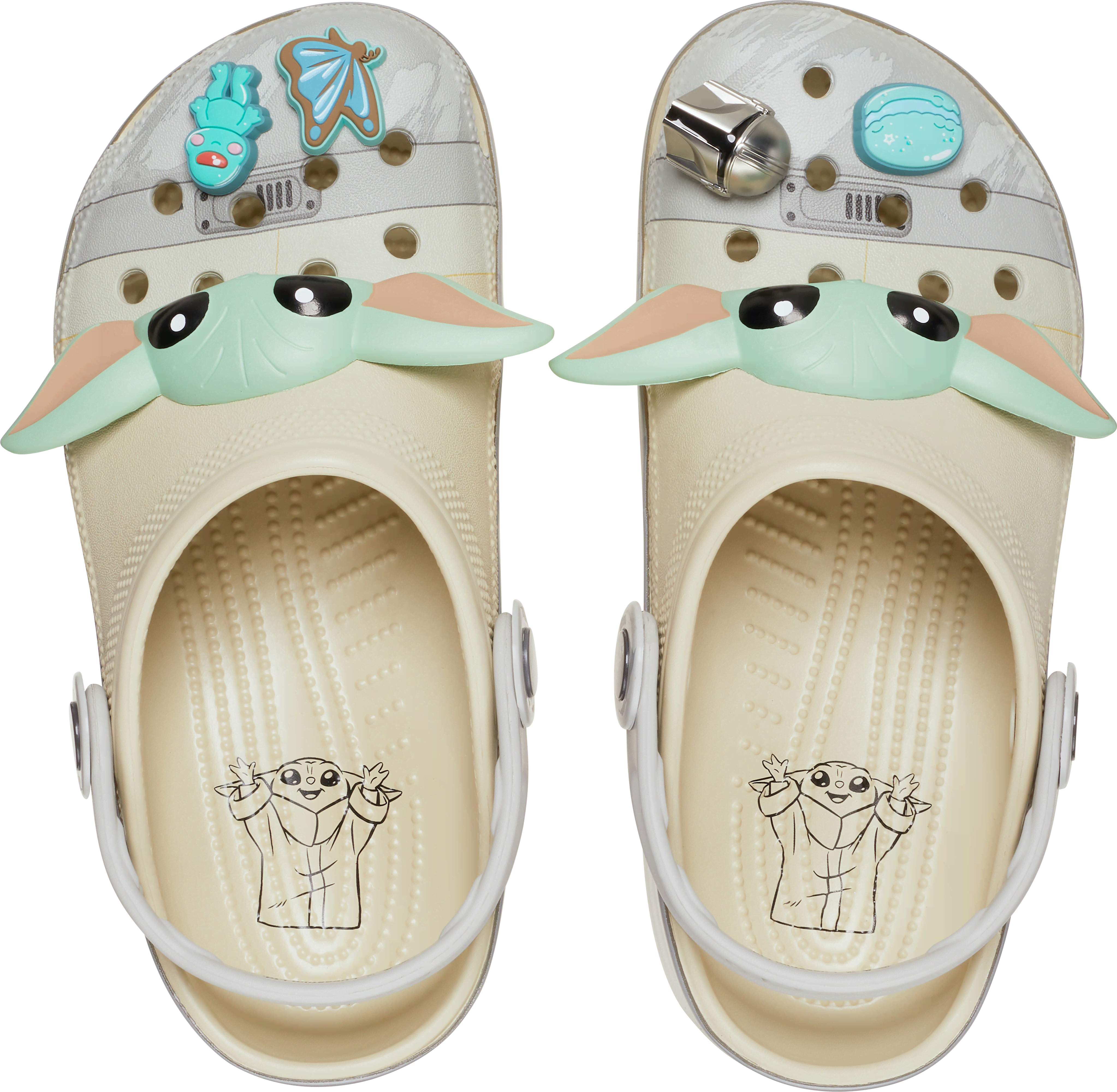 Crocs Mens  Classic Grogu Clogs In Bone