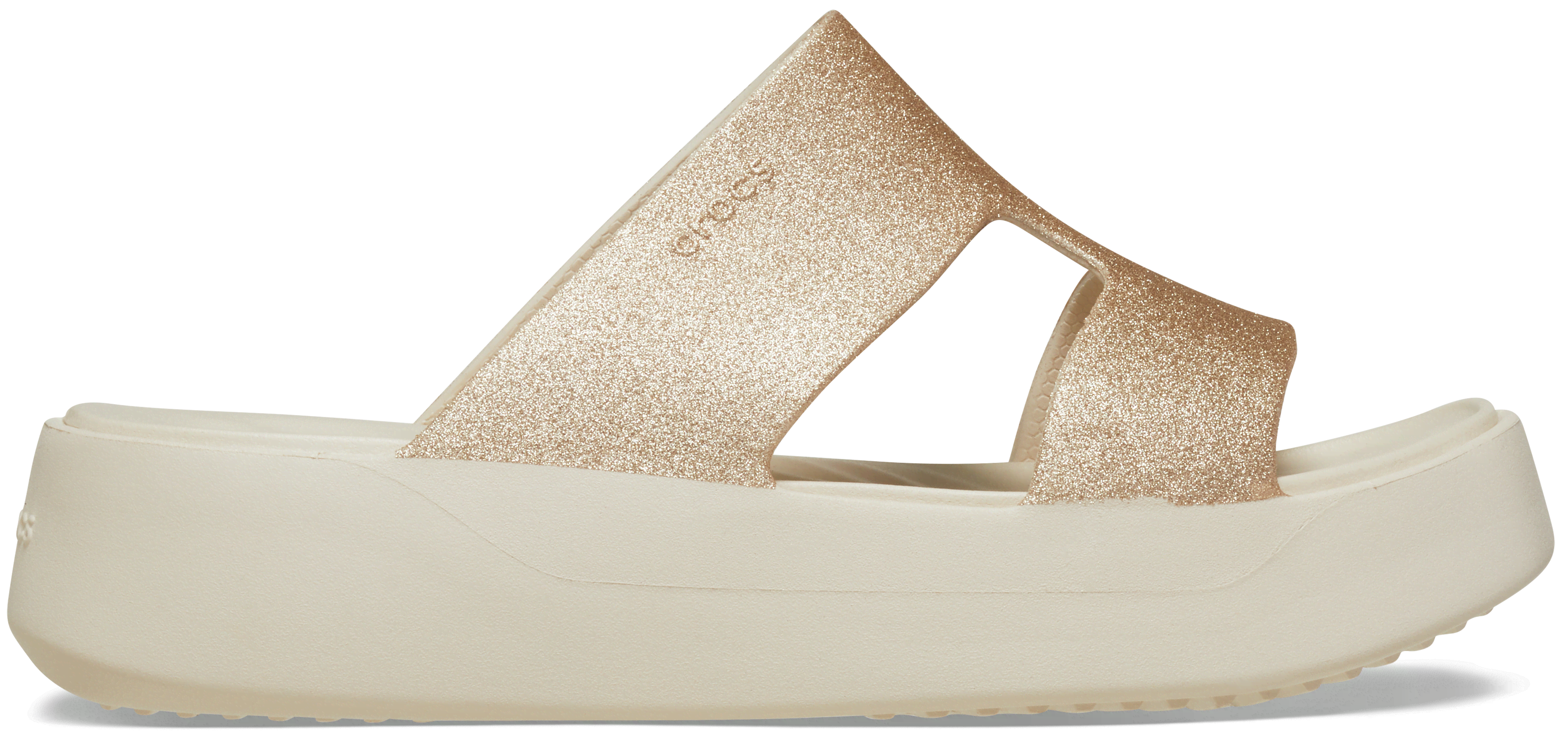 Crocs | Women | Getaway Platform Glitter H-Strap | Sandals | Stucco | 8