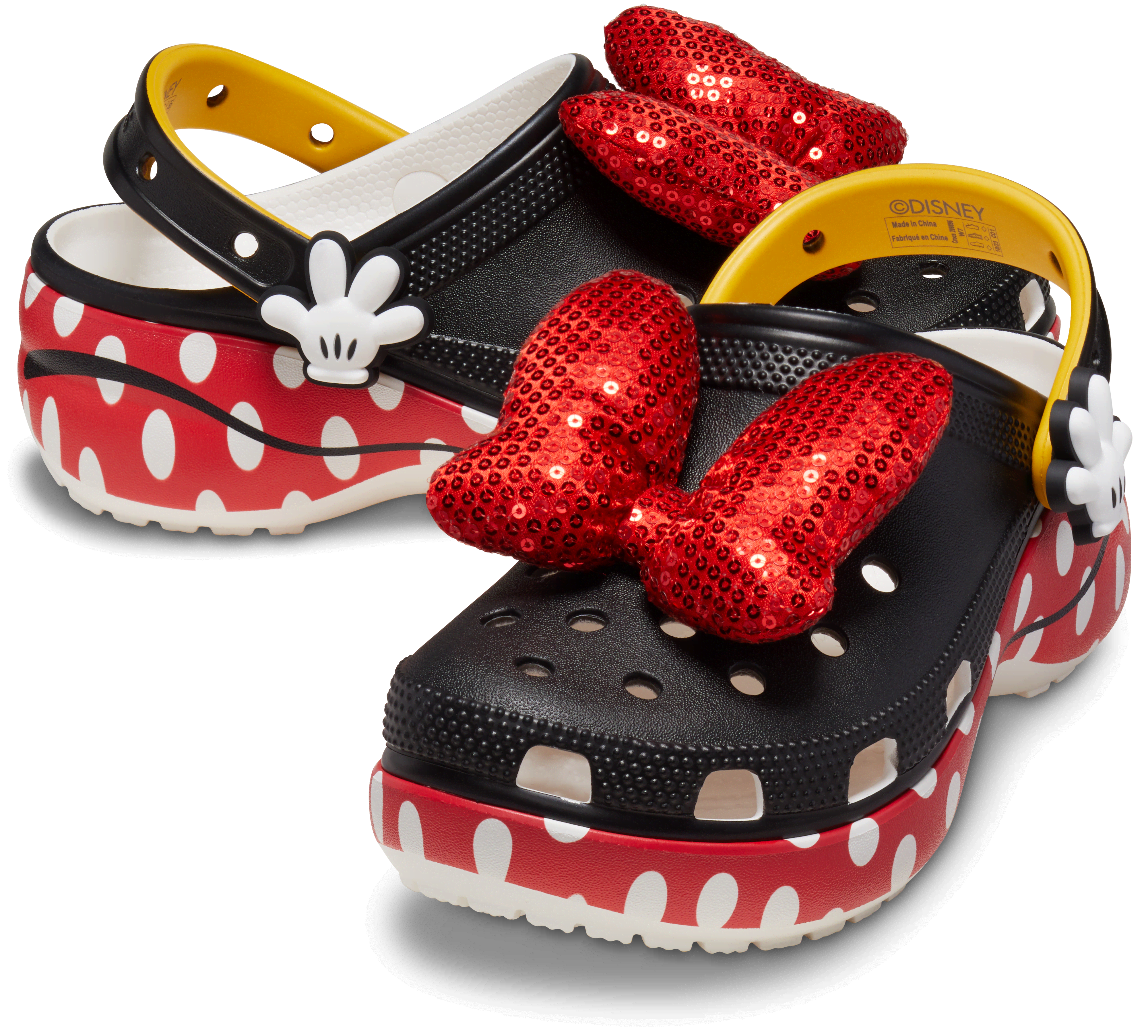 [å] å MINNIE MOUSE CLASSIC PLATFORM CLOG 󥺡 ۥ磻/ 22cm ֥ߥˡޥ 饷å ץåȥե å