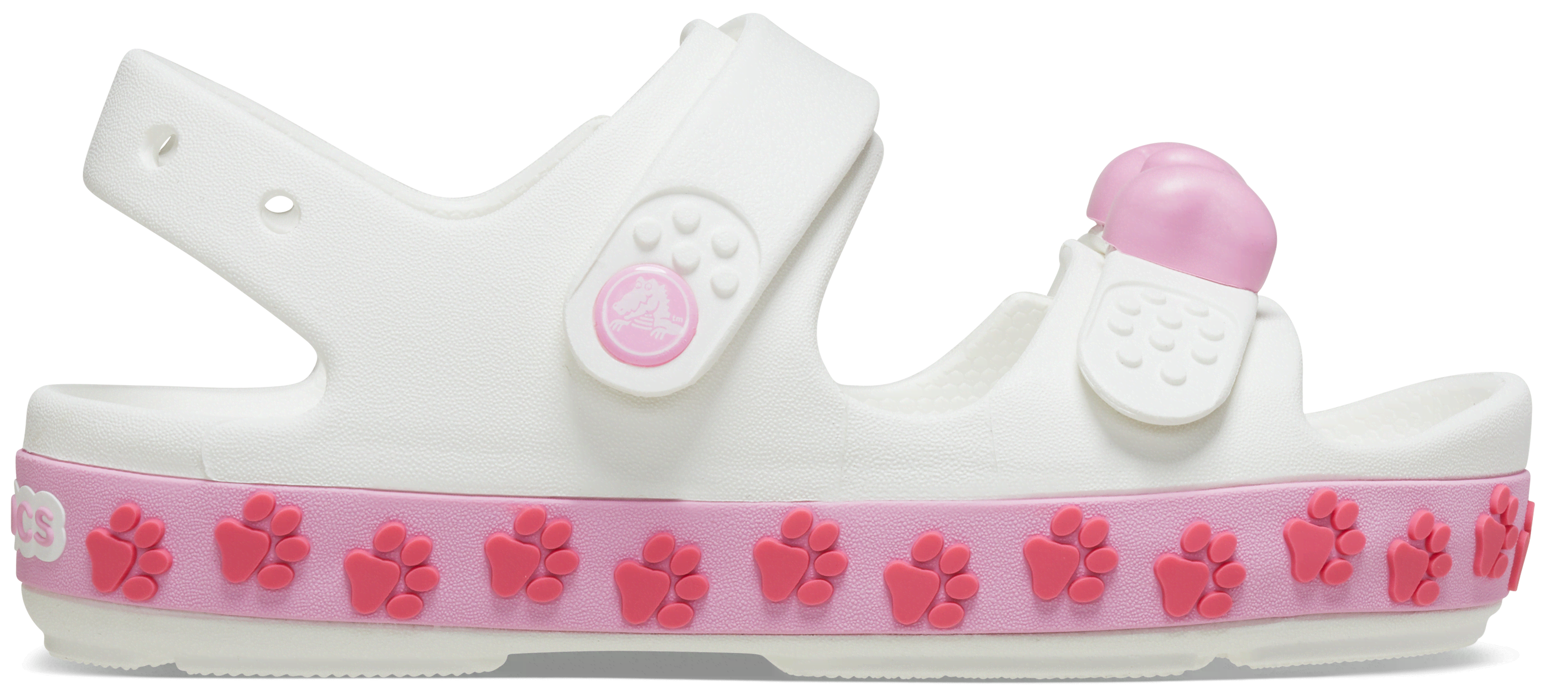 Crocs Toddlers Crocband™ Cruiser Pet Sandales Enfants White / Pink Tweed 24 In White/pink Tweed