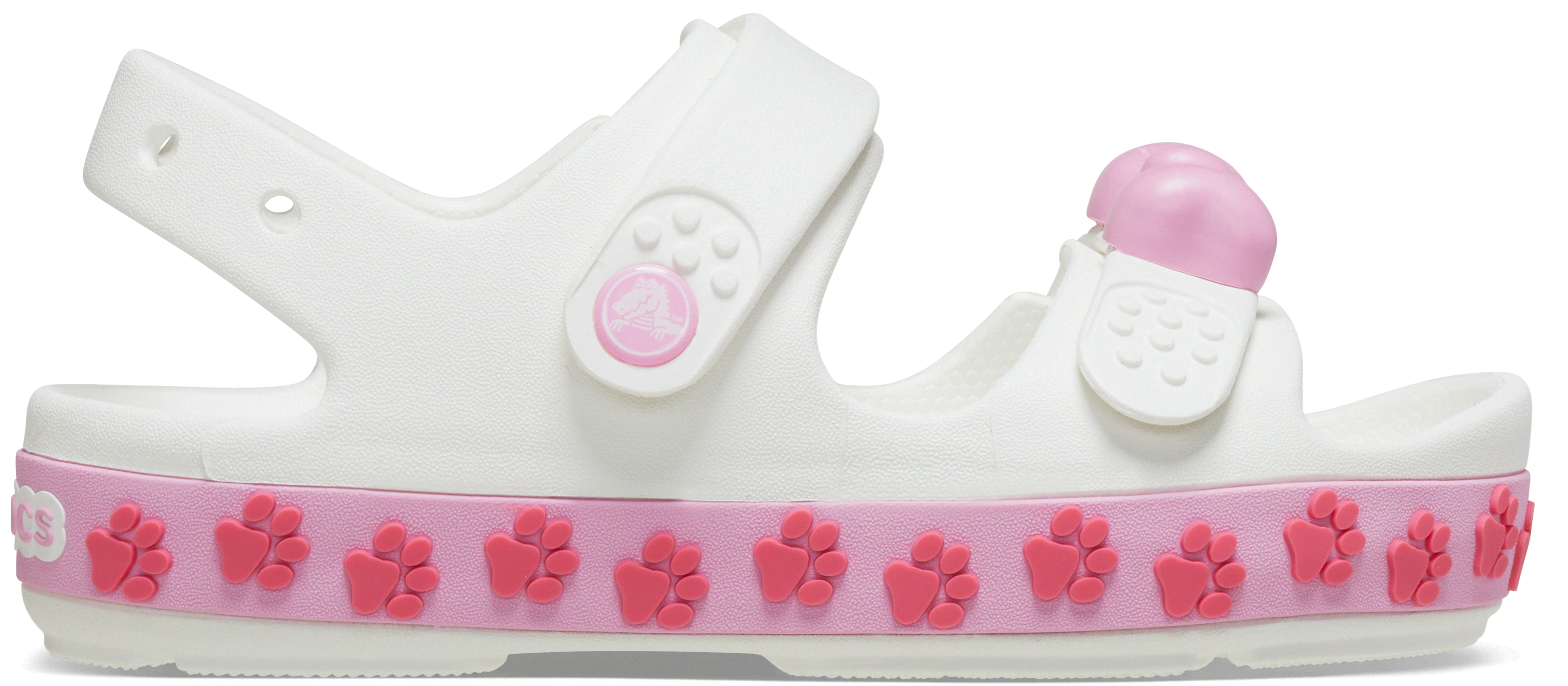 Crocs | Kids | Toddlers Crocband™ Cruiser Pet | Sandals | White / Pink Tweed | C9 In White/pink Tweed