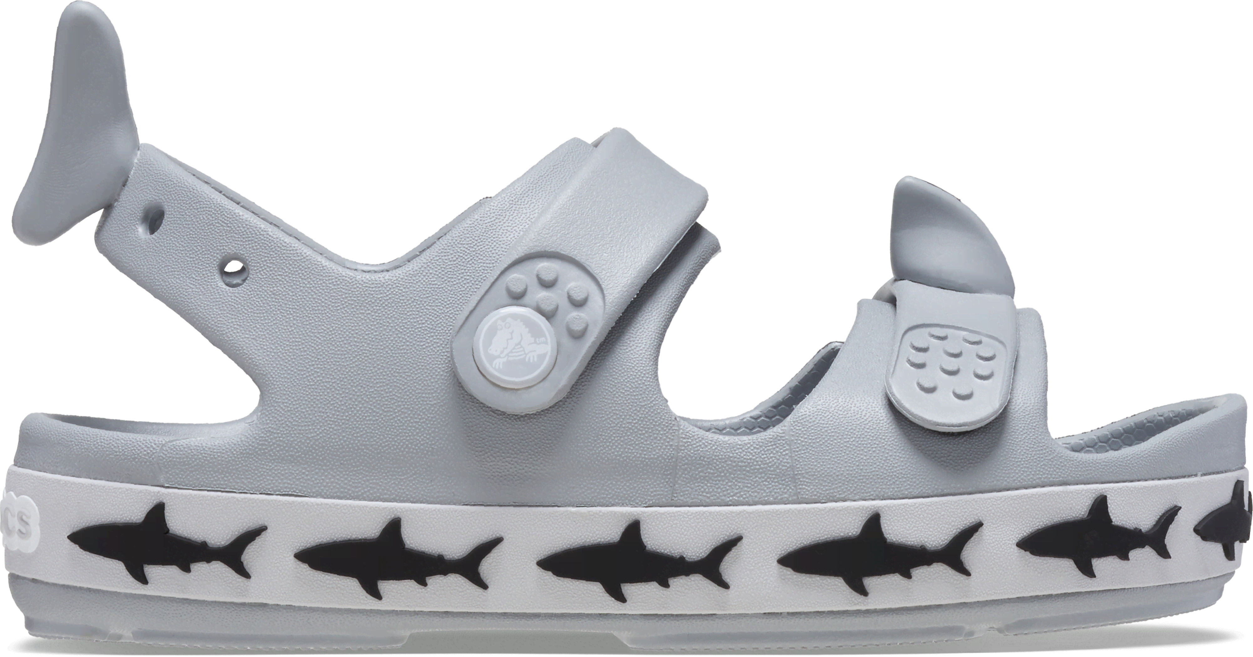 Crocs | Kids | Toddlers Crocband Cruiser Shark | Sandals | Light Grey | C7