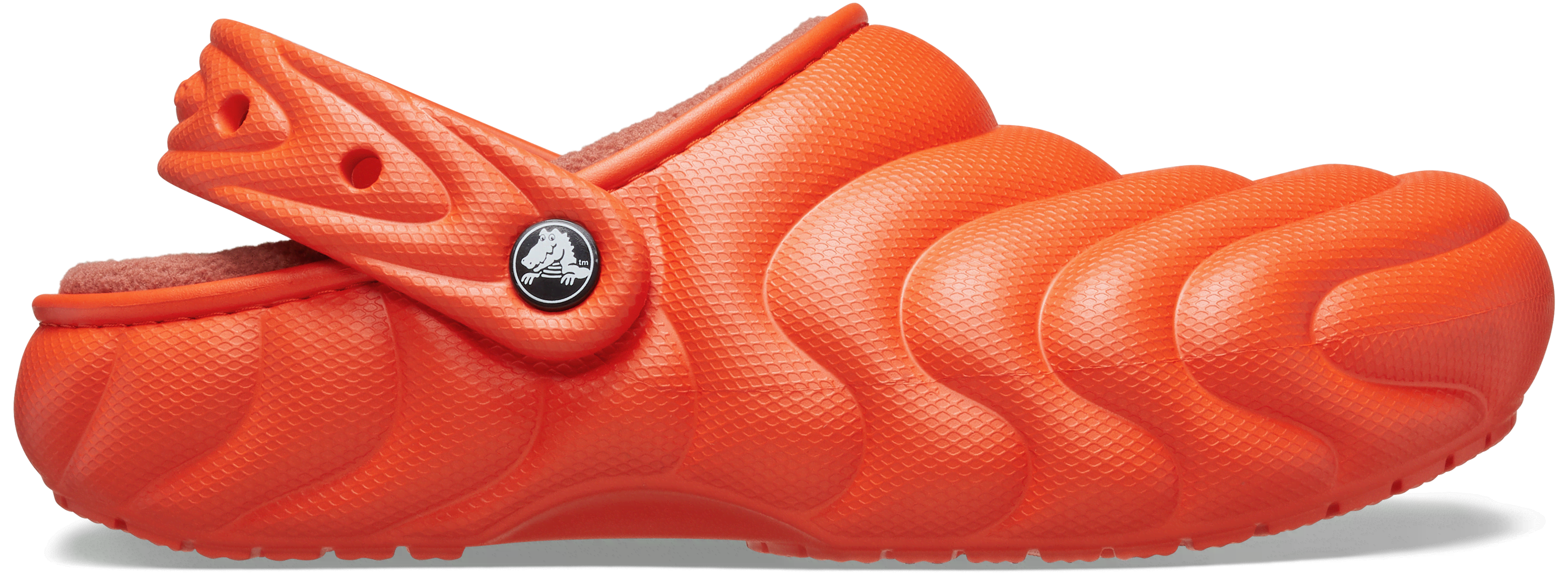 Shop Crocs Classic Lined Overpuff Sabots Unisex Lava 39