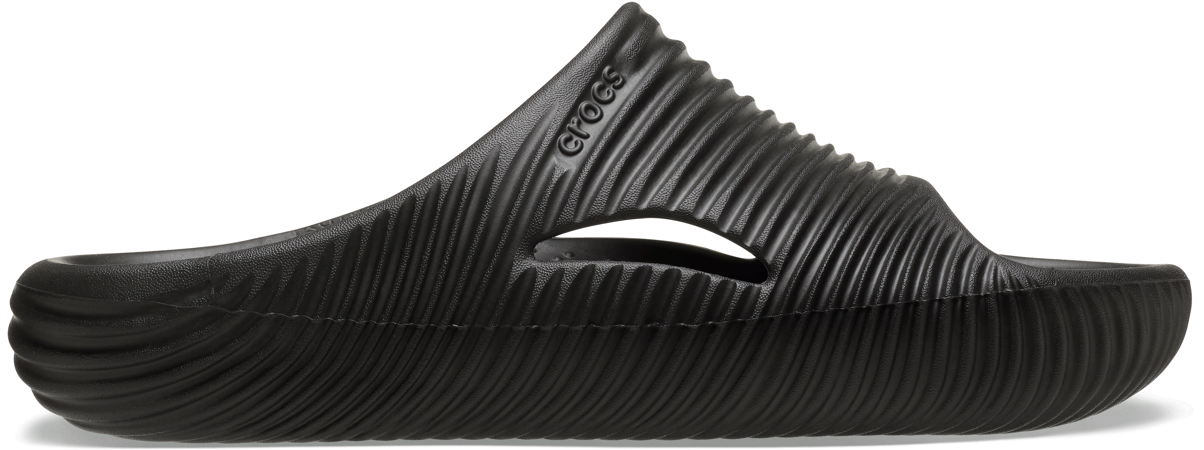 Crocs Mellow Tide Recovery Slides Unisex Black 46 In Black
