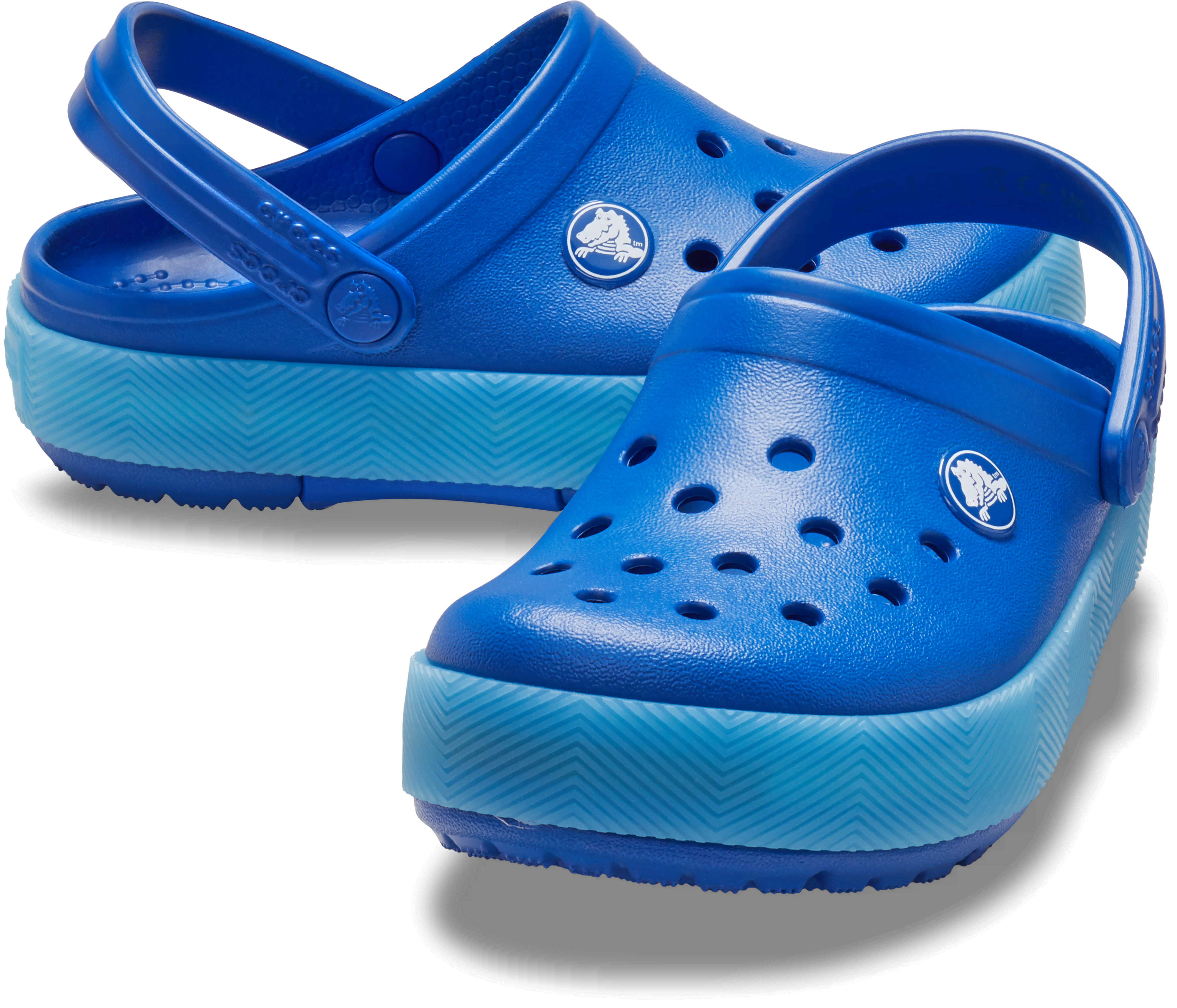 [å] å TODDLERS'CROCBAND CHEVRON LIGHTS CLOG åҶѡˤλҡλ ֥롼/ 15cm 1217.5cmۥåХ ֥ 饤 å