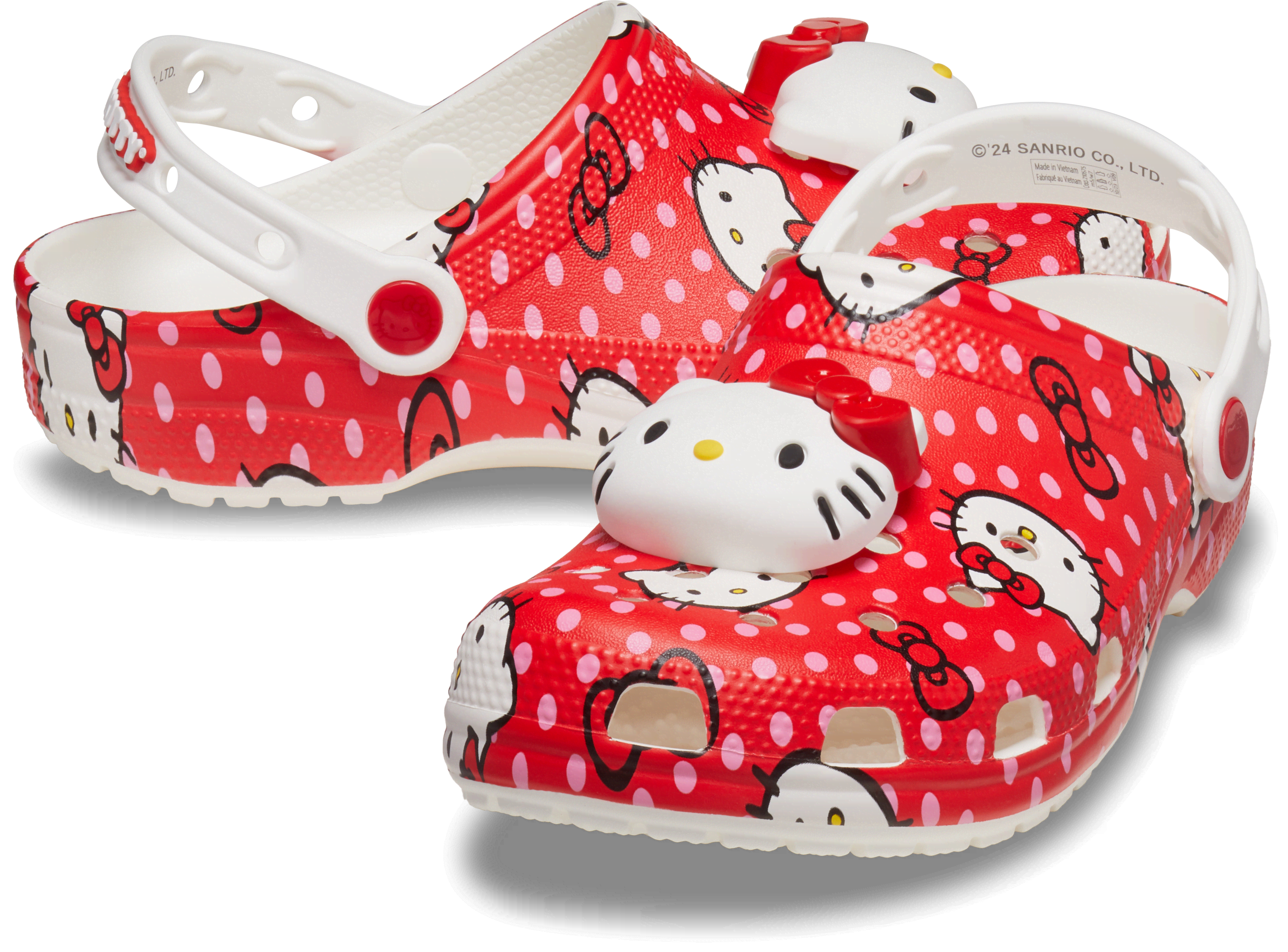 [�N���b�N�X����] �N���b�O HELLO KITTY RED CLASSIC CLOG �����Y�A���f�B�[�X ���b�h/�� 23cm �u�n���[�L�e�B�v ���b�h �N���V�b�N �N���b�O