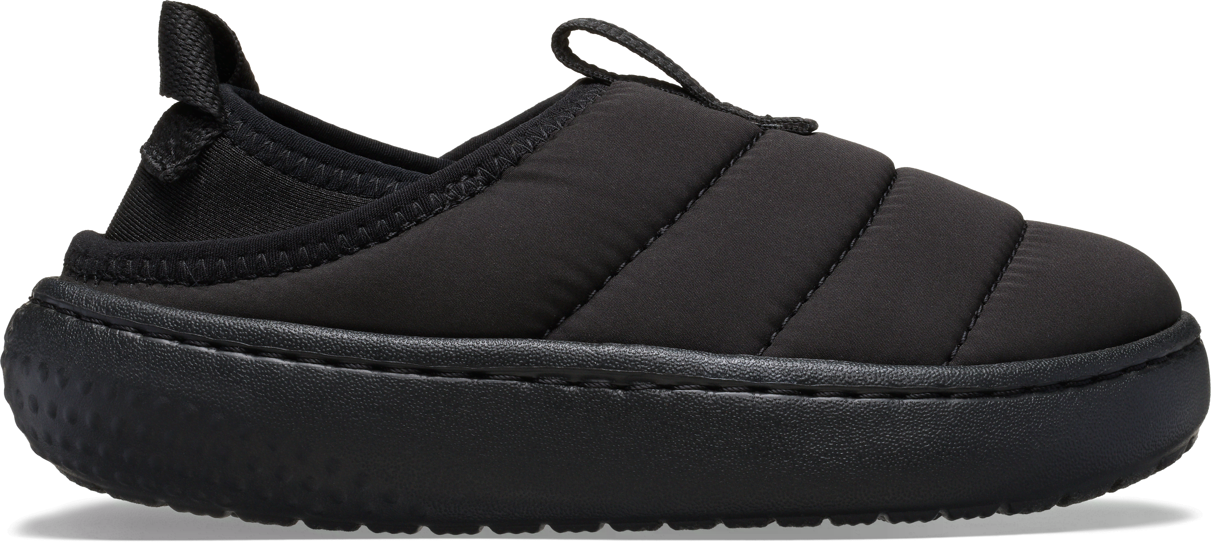 Shop Crocs | Kids | Toddler Classic Puff Moc | Shoes | Black / Black | C10 In Black/black