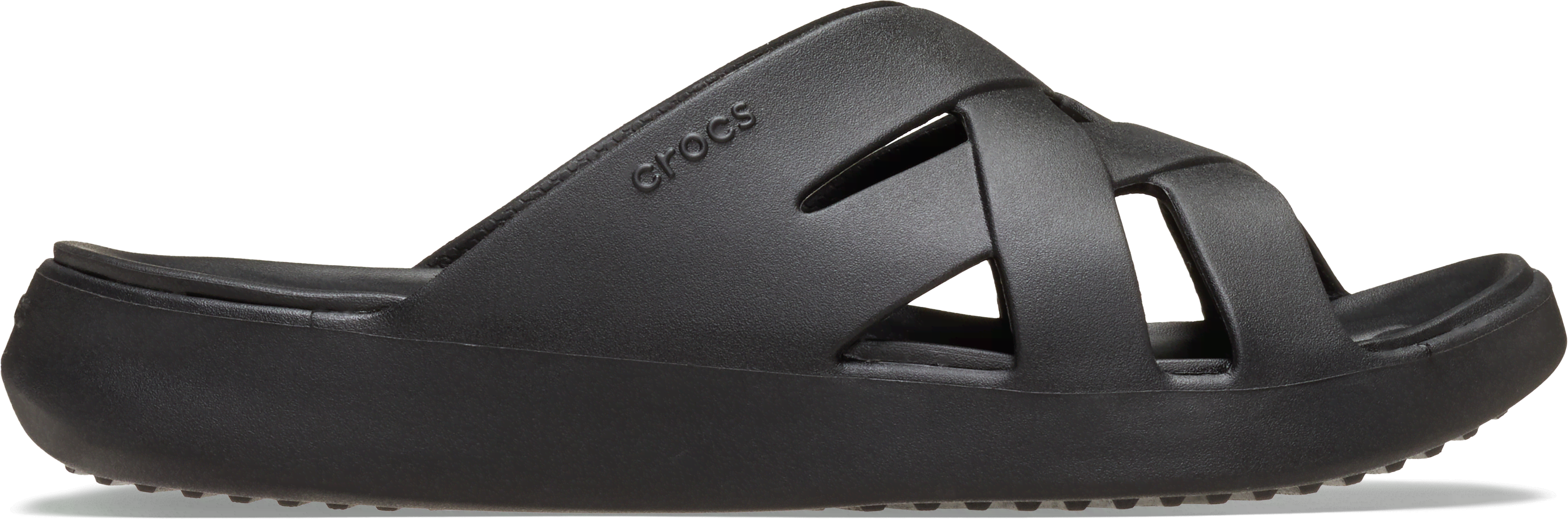 Crocs Getaway Weave Slide In Black