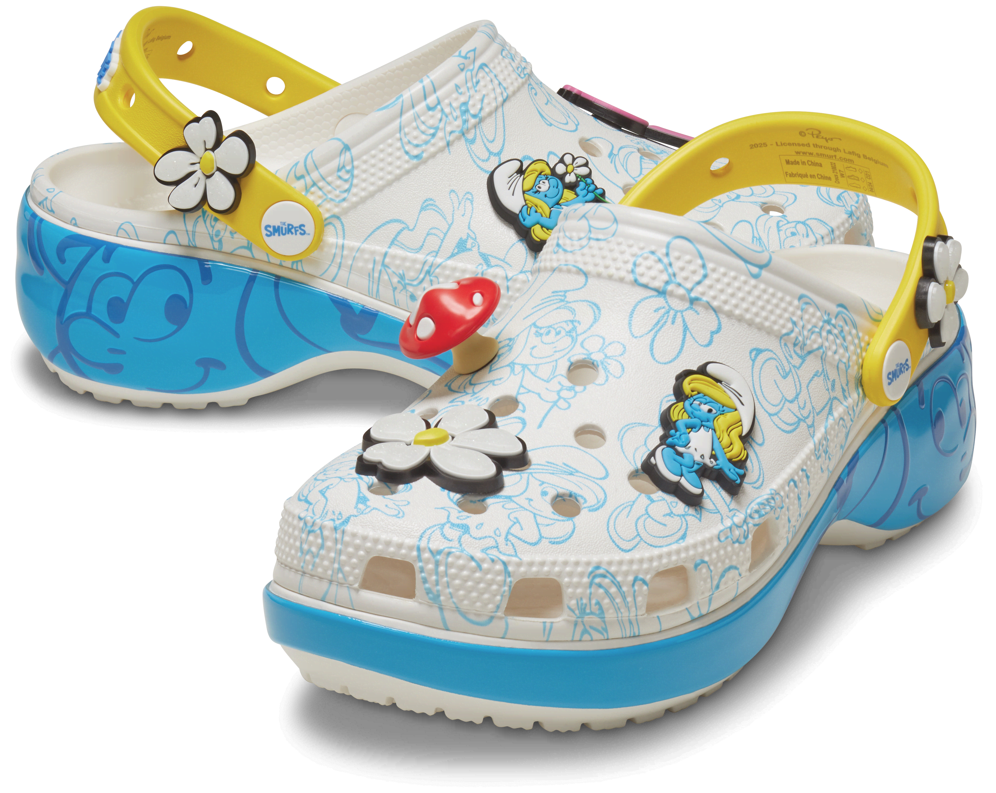 【最短当日出荷】 コレクション - クロッグ(定番) 「スマーフ」 プラットフォーム クロッグ SMURFS PLATFORM CLOG 〈色〉 〈サイズ〉24cm どのスマーフもすべて、スマーフェッ