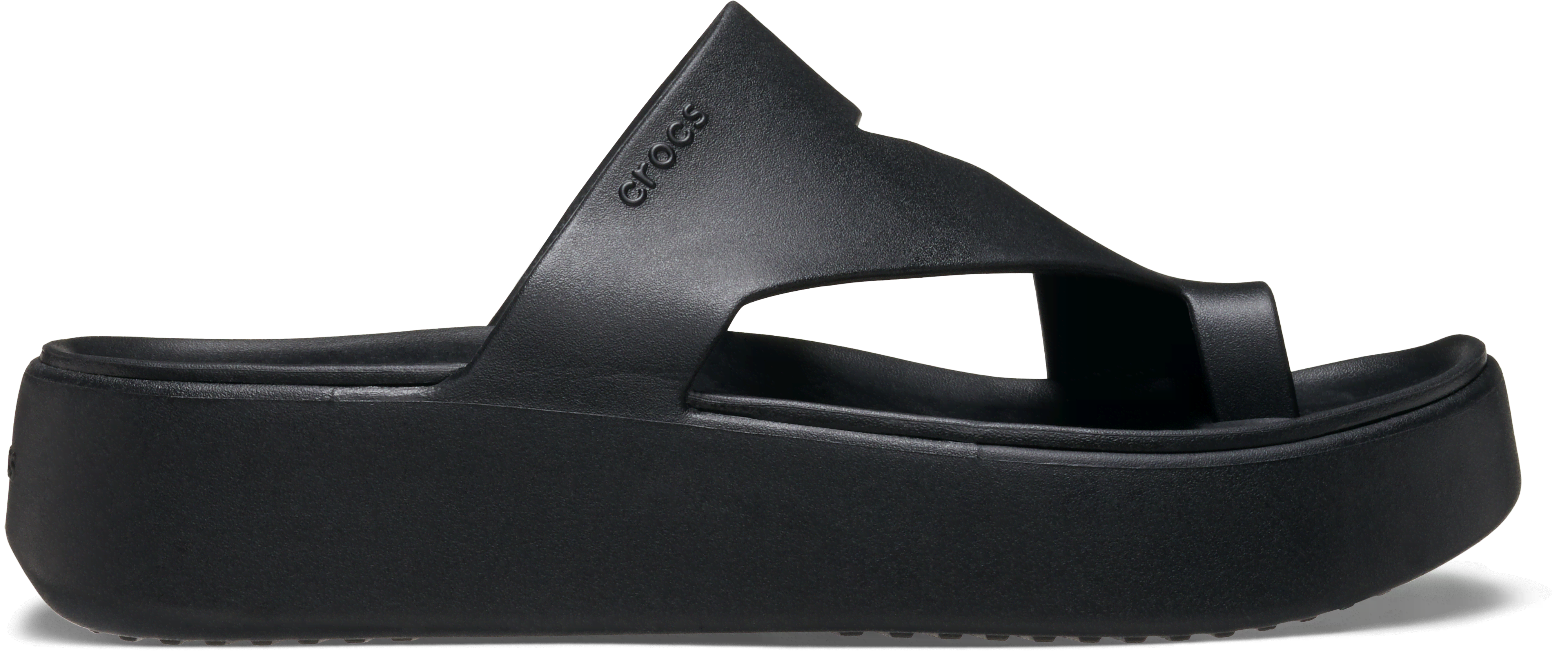 Crocs  Getaway Platform Toe Loop  women's Flip flops / Sandals (Shoes) in Black