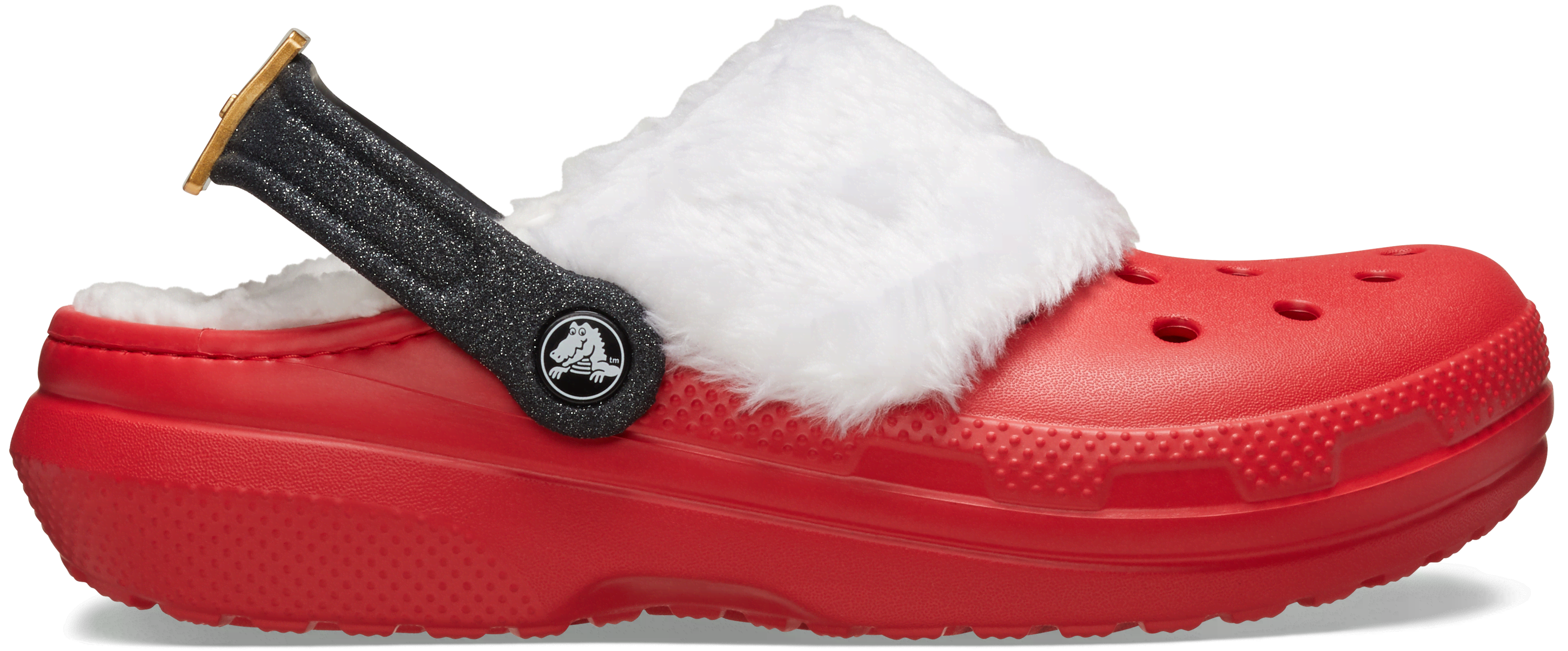 Crocs | Unisex | Classic Lined Santa | Clogs | Varsity Red / Multi | W9/m8 In Varsity Red/multi