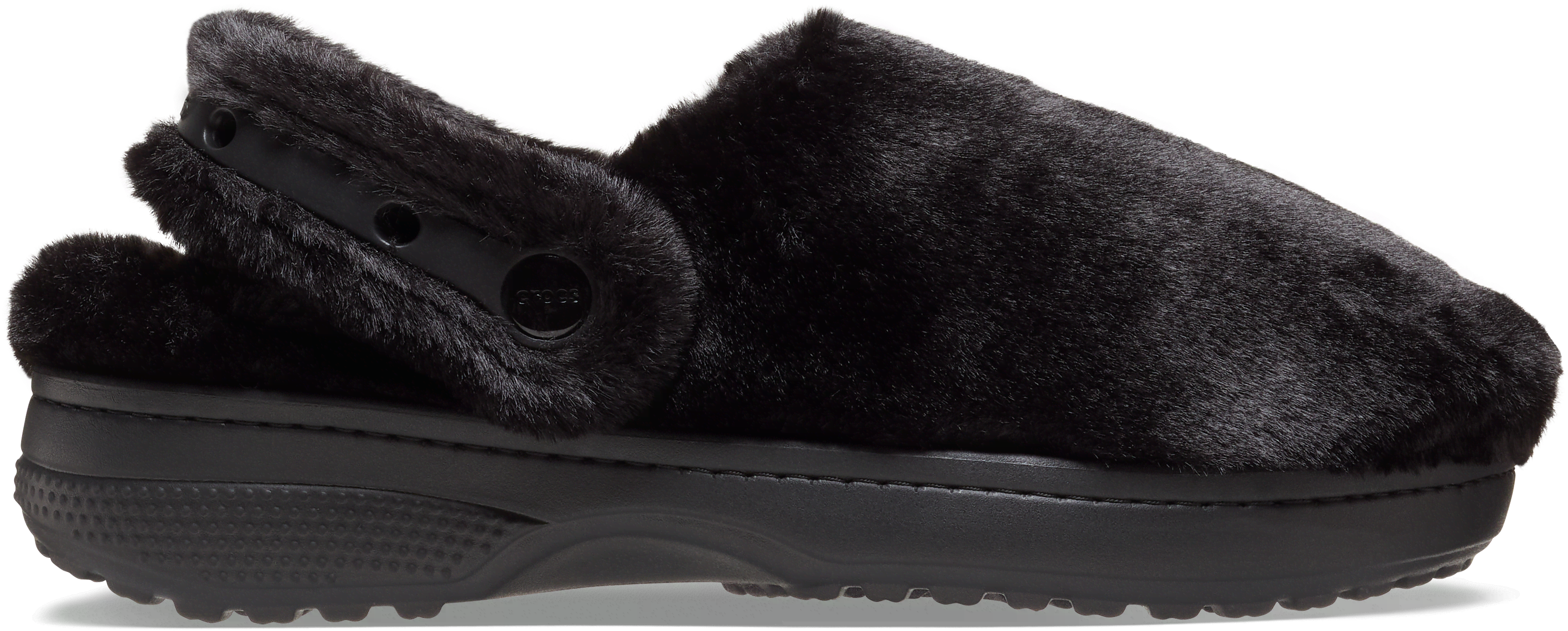 Crocs Unfurgettable Cozy Clog Black  in Women's Size 6 and Men's Size 5