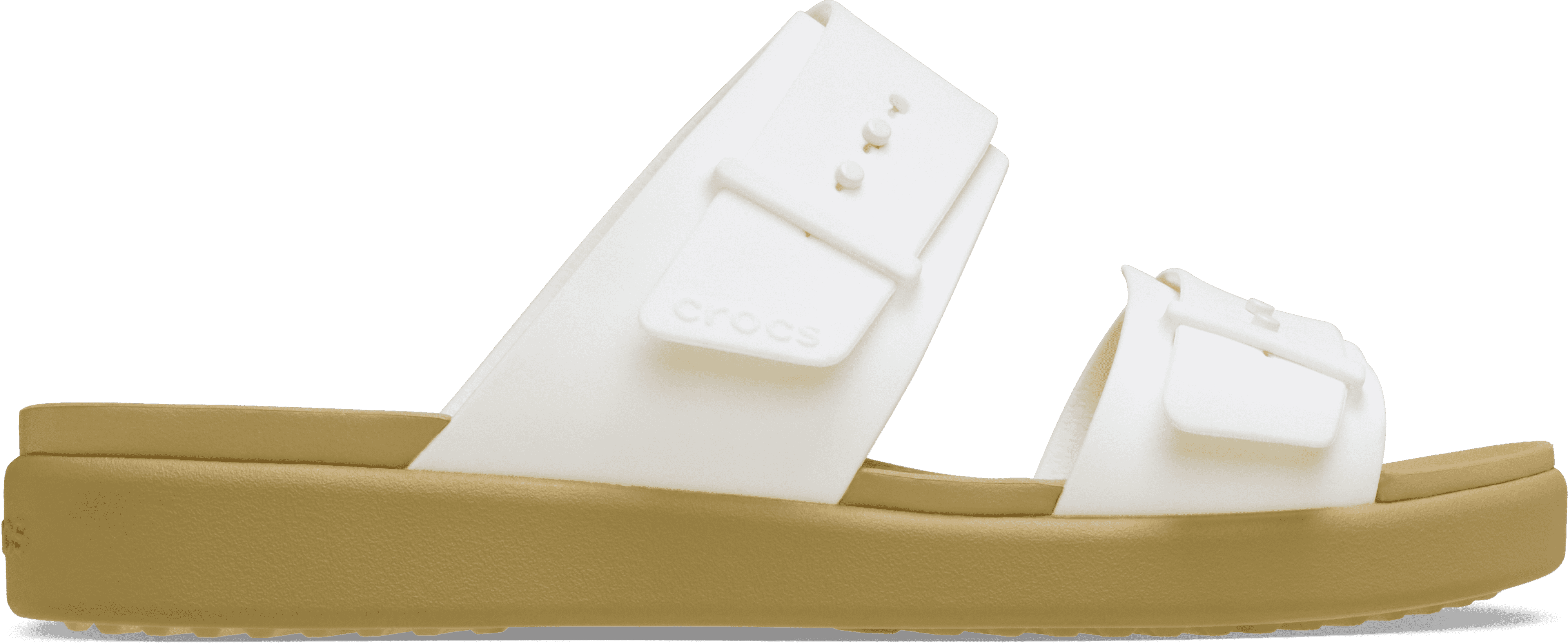 Crocs | Women | Brooklyn Buckle Low Low | Sandals | Chalk/tan | 5