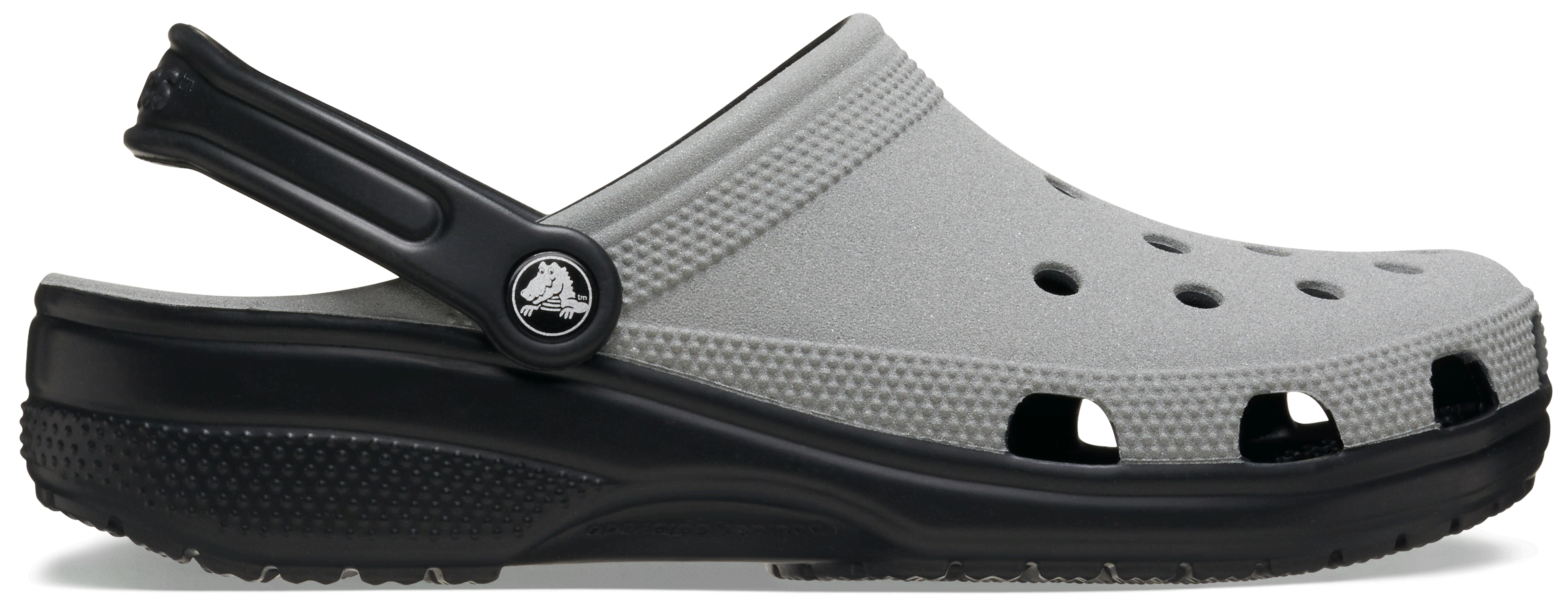 CROCS CLASSIC REFLECTIVE CLOG; BLACK, W12/M10