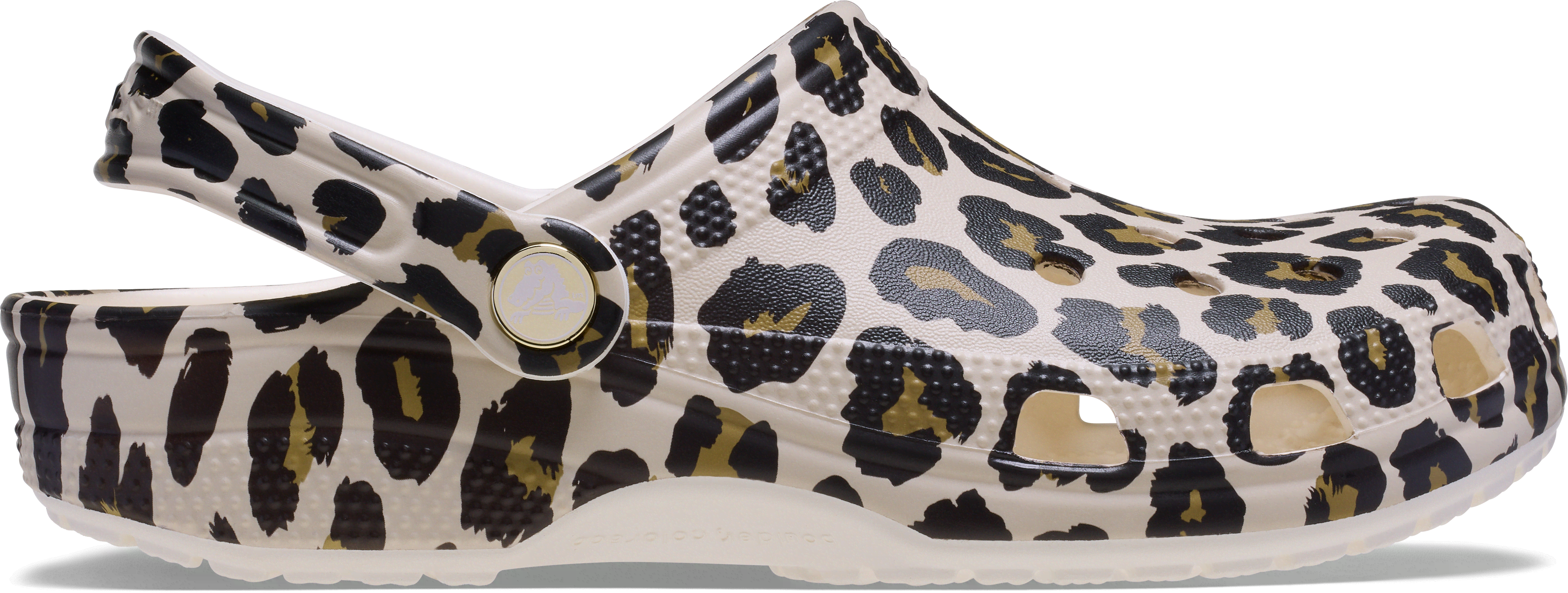 Crocs Classic Leopard Clog Chalk  in Women's Size 5 and Men's Size 4