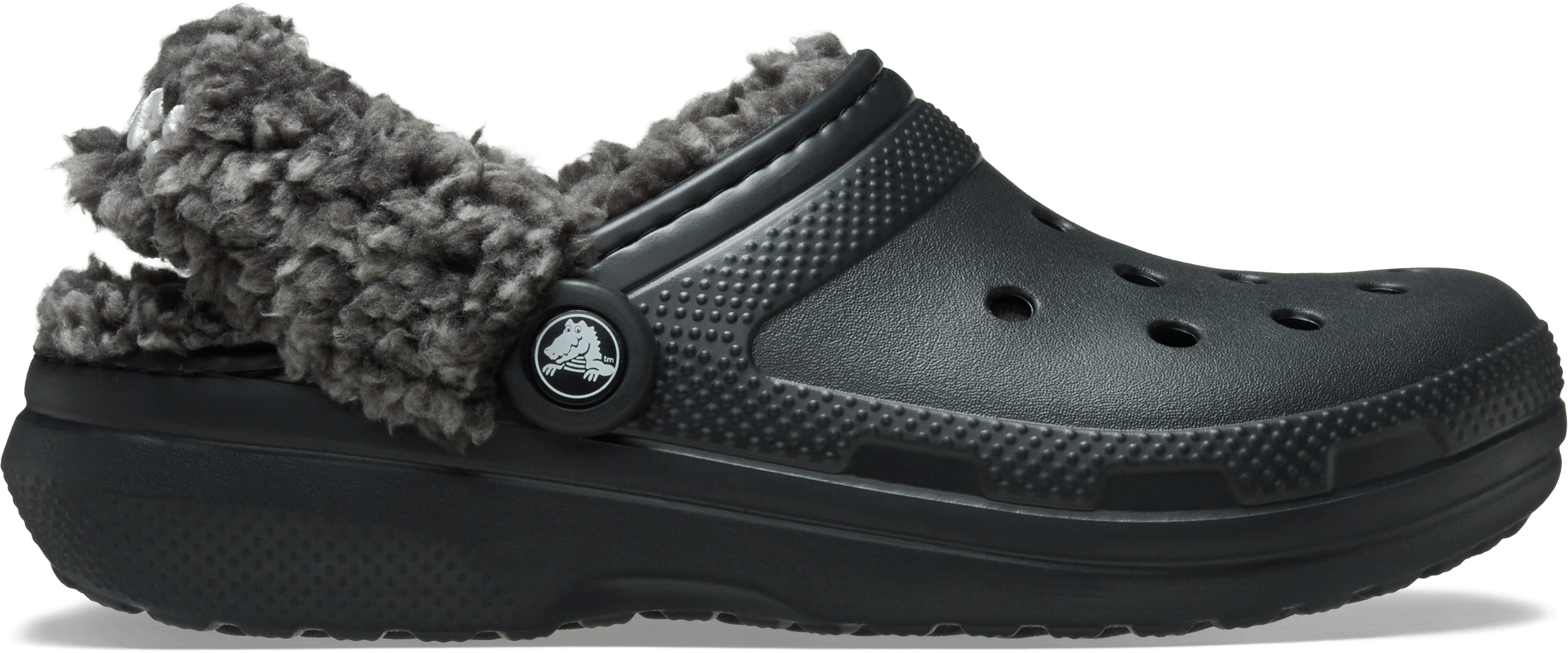 Crocs Classic Fleece Lined Sabots Unisex Black 45 In Black