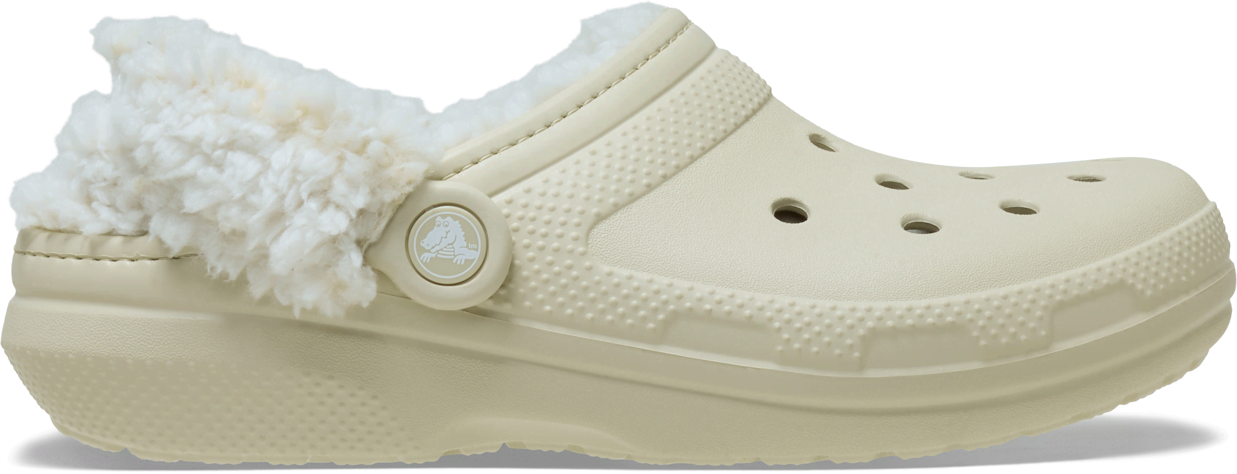Crocs Classic Fleece Lined Clog Bone  in Women's Size 6 and Men's Size 5