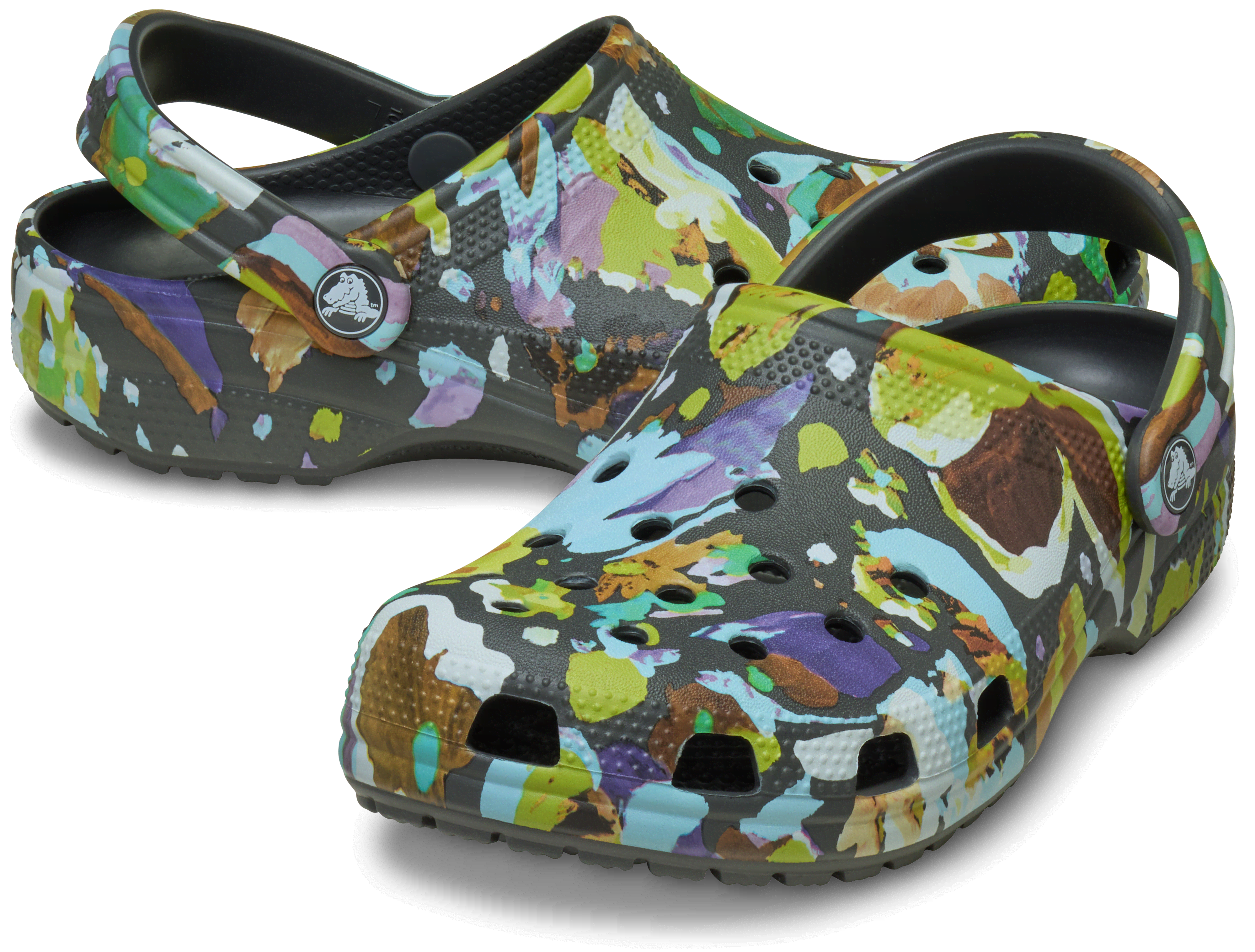 [NbNX] NbO CLASSIC PAINTED FLORAL CLOG YAfB[X ubN/ 23cm NVbN yCebh t[ NbO