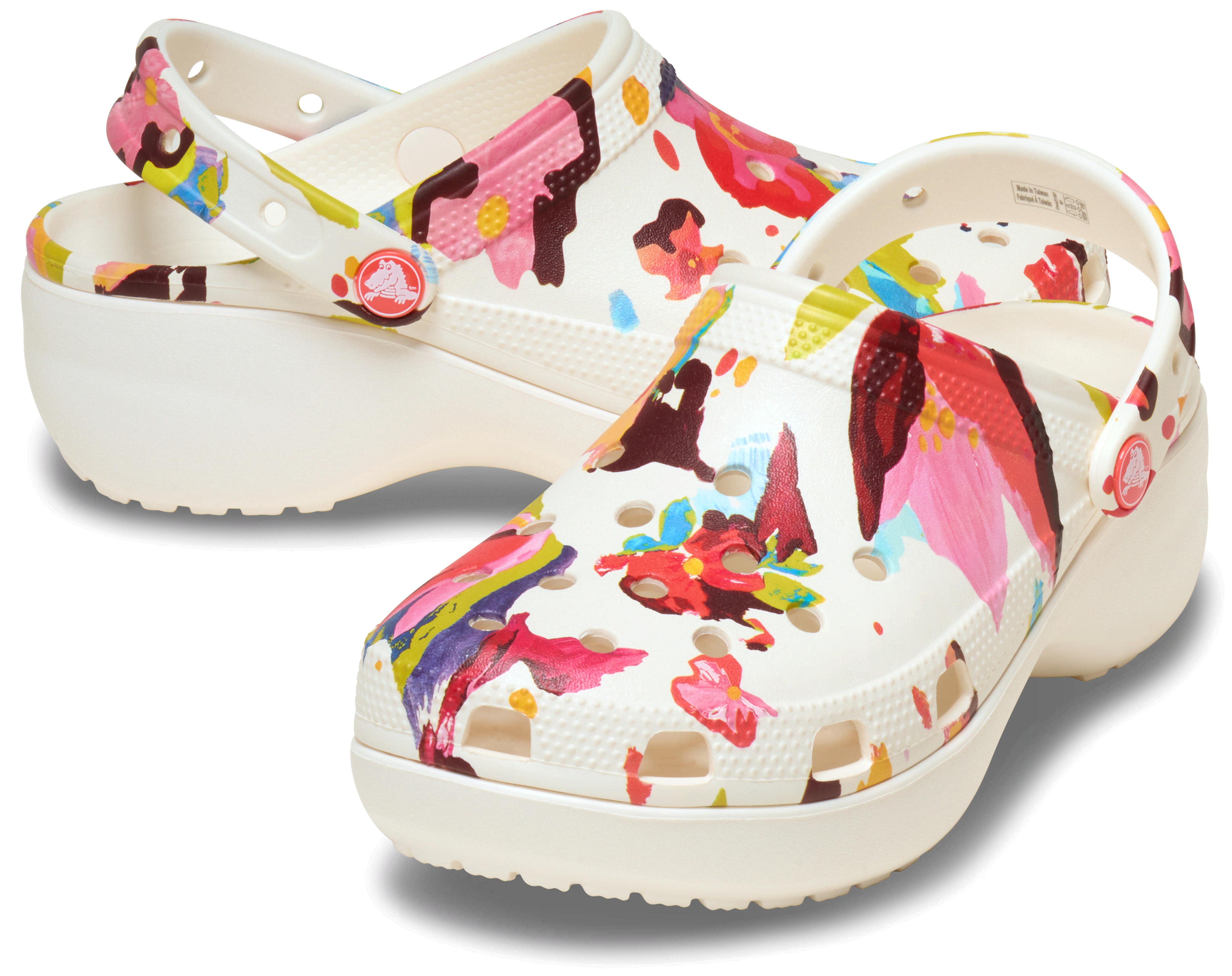 [å] å CLASSIC PAINTED FLORAL PLATFORM CLOG 󥺡 ۥ磻/ 25cm 饷å ڥƥå ե ץåȥե å 