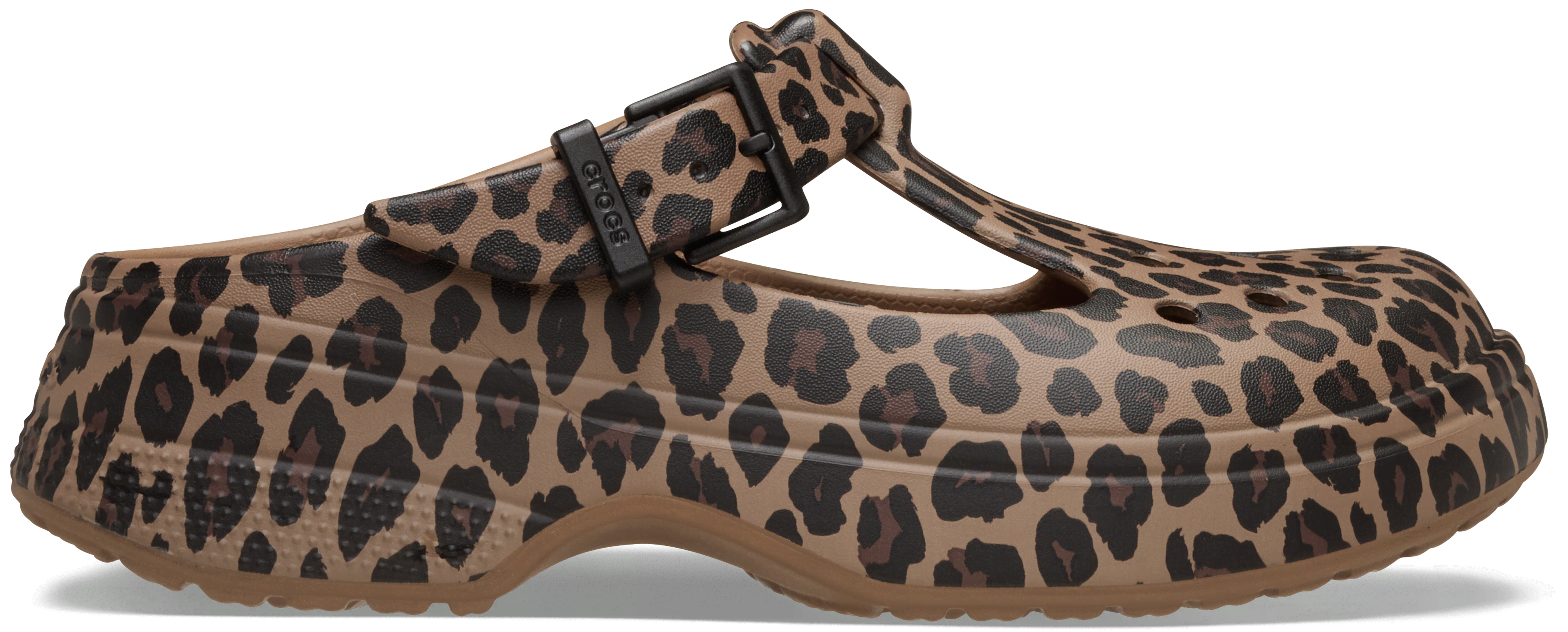 Crocs | Unisex | Classic Mary Jane Animal | Clogs | Sepia / Leopard | W8/m7 In Brown
