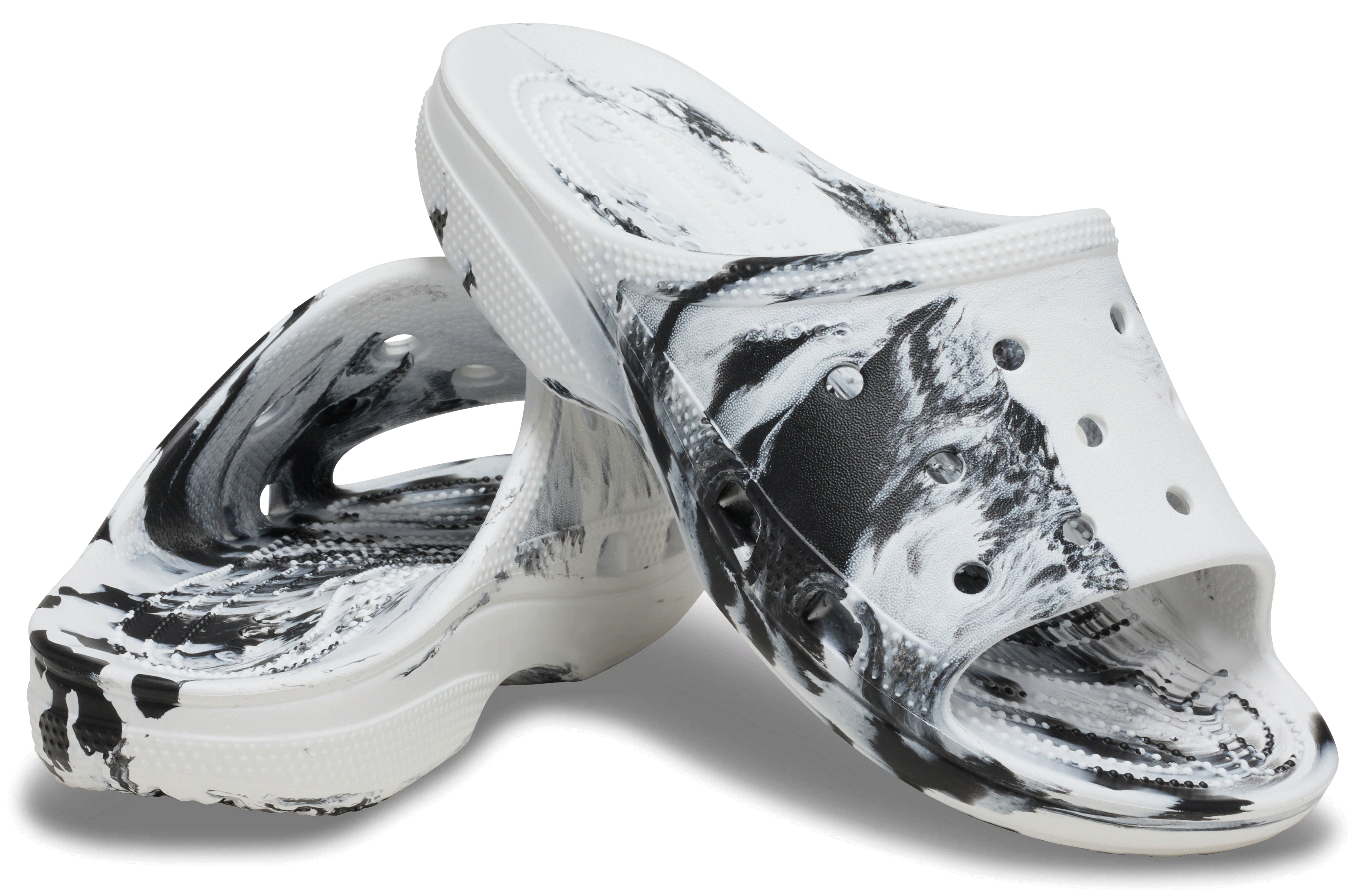 [�����å�������] ���饤�ɥ������ CLASSIC MARBLED ICON SLIDE W ��󥺡������� �֥�å�/�� 22cm ������� ���饷�å� �ޡ��֥� �������� ���饤��