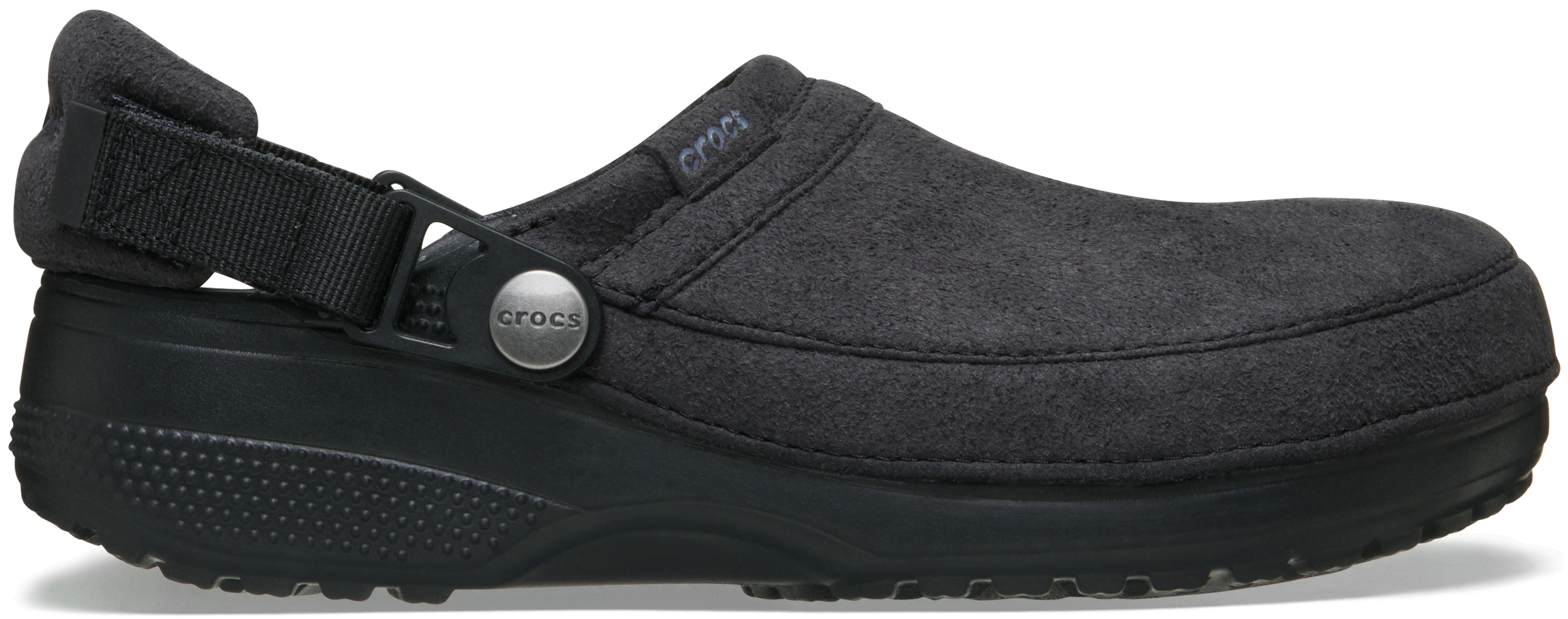 Crocs | Unisex | Classic Crafted Vegan Suede | Clogs | Black | W8/M7
