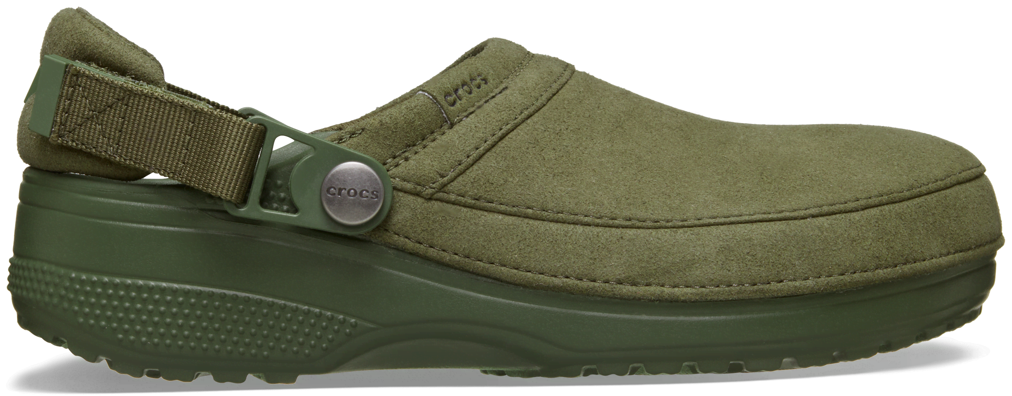 Crocs | Unisex | Classic Crafted Vegan Suede | Clogs | Army Green | W9/M8