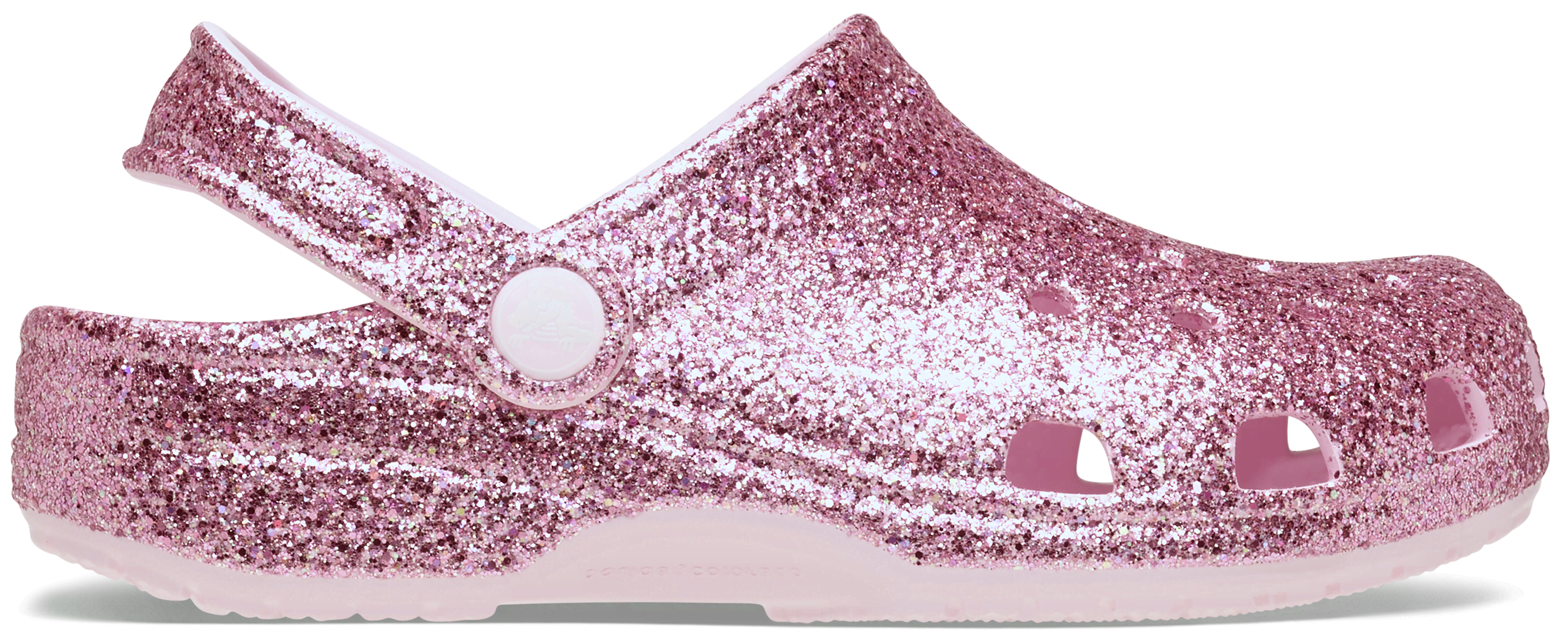 Crocs  Classic Chunky Glitter Clog T  girls's Children's Clogs (Shoes) in Pink