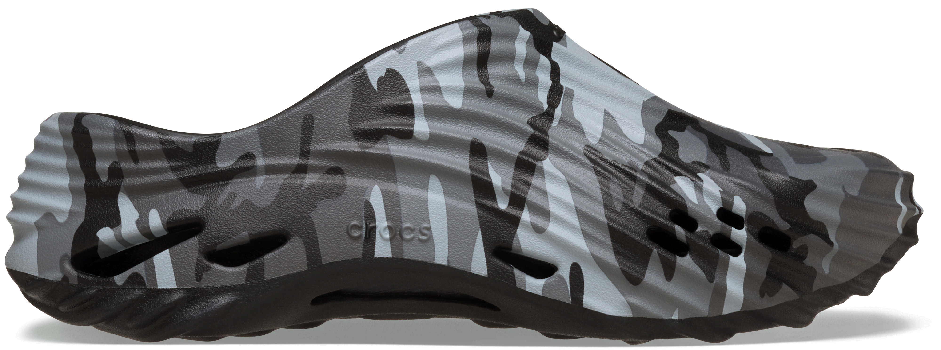 Crocs Echo Camo Wave Sabots Unisex Black/slate Grey 48 In Multi