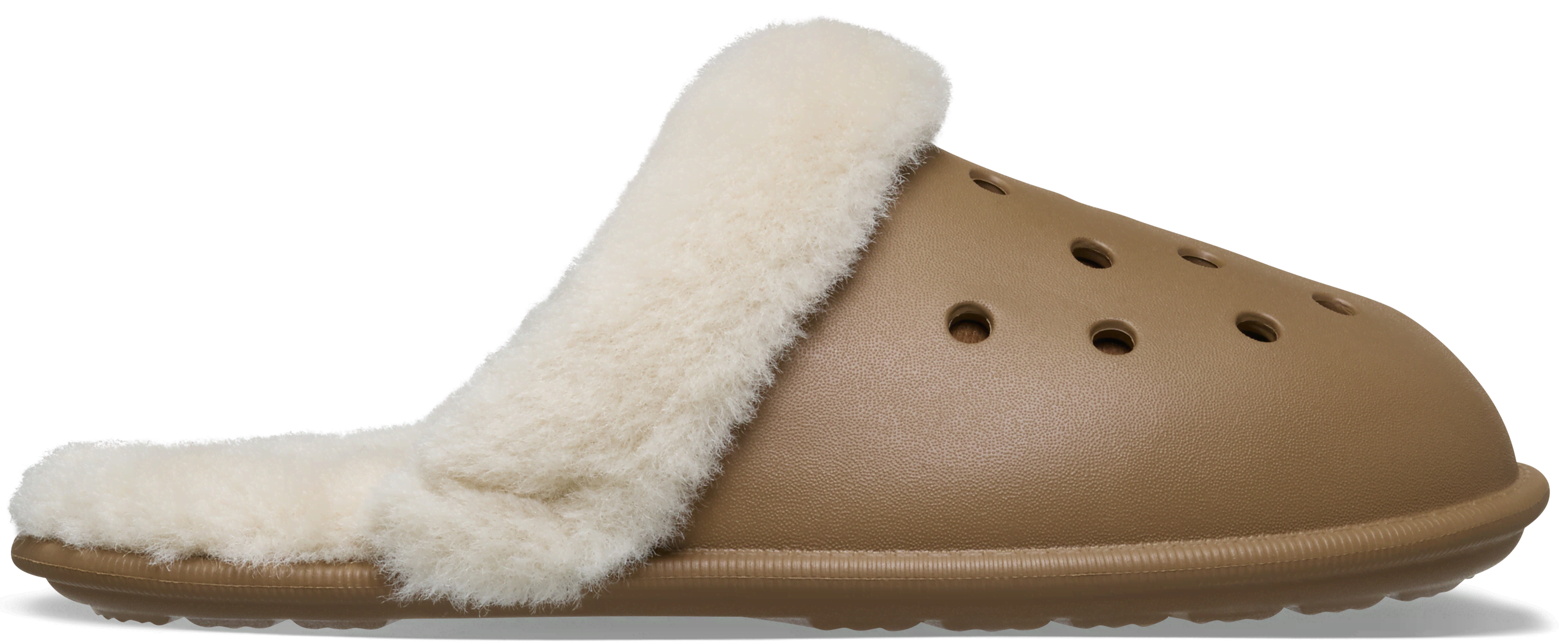 Crocs | Unisex | Classic Fuzz Scuff | Slippers | Sepia | M11
