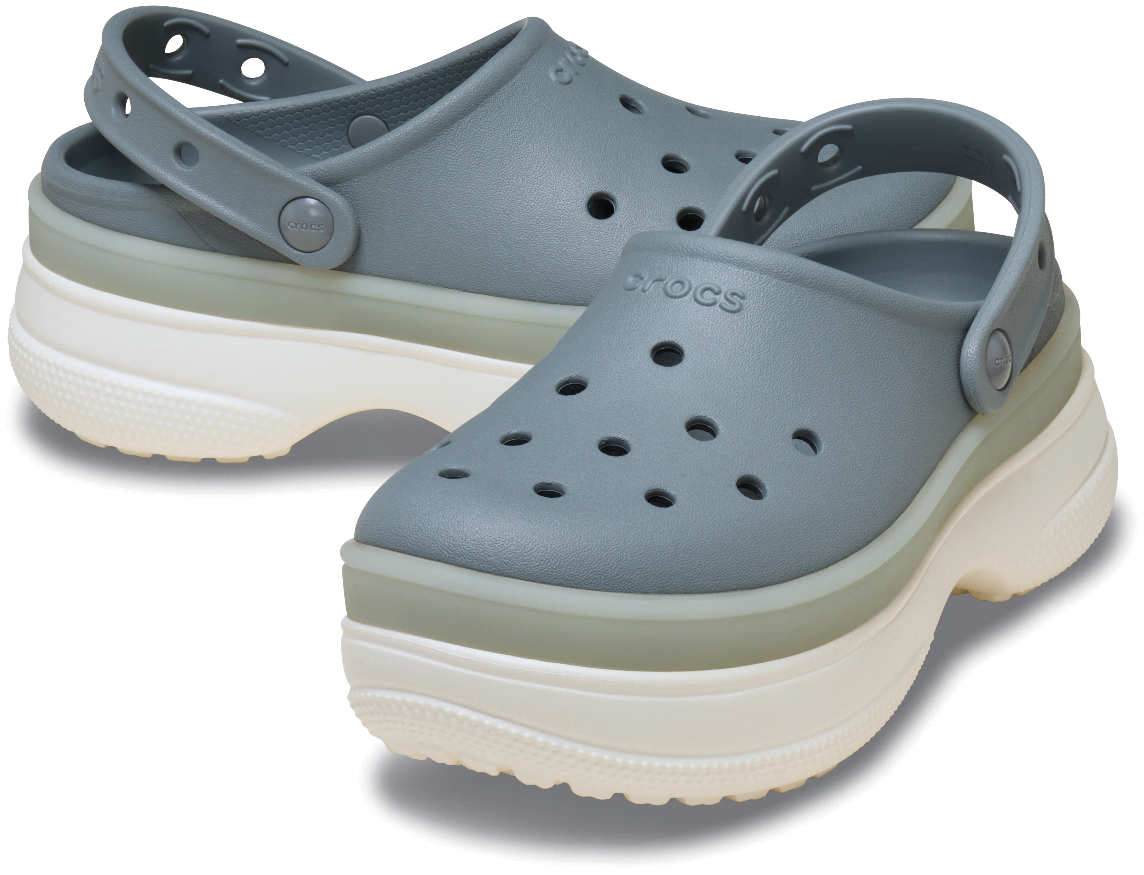 [�����å�������] �����å� CLASSIC FROSTED STACKED CLOG ��󥺡���ǥ����� �֥롼/�� 21cm ���饷�å� �ե����ƥå� �����å��� �����å�