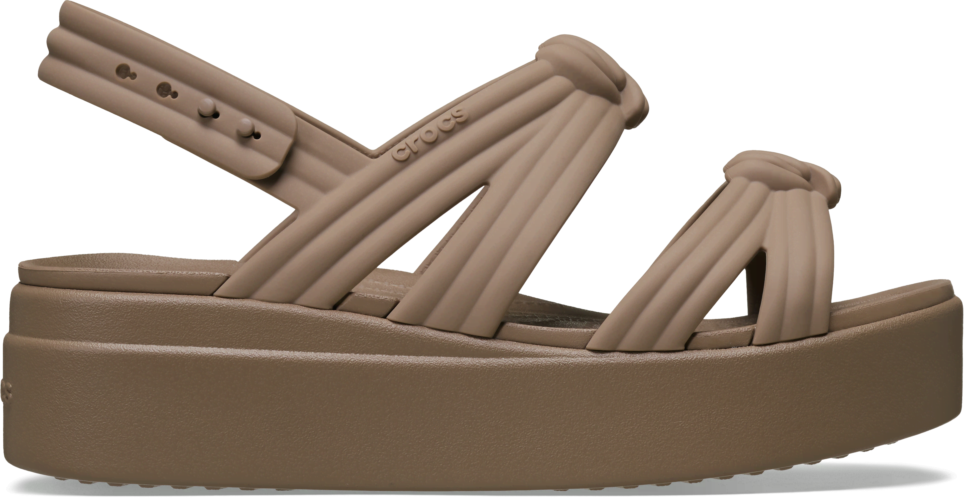 Crocs  BROOKLYN KNOT LOW WEDGE  women's Flat sandals in Beige