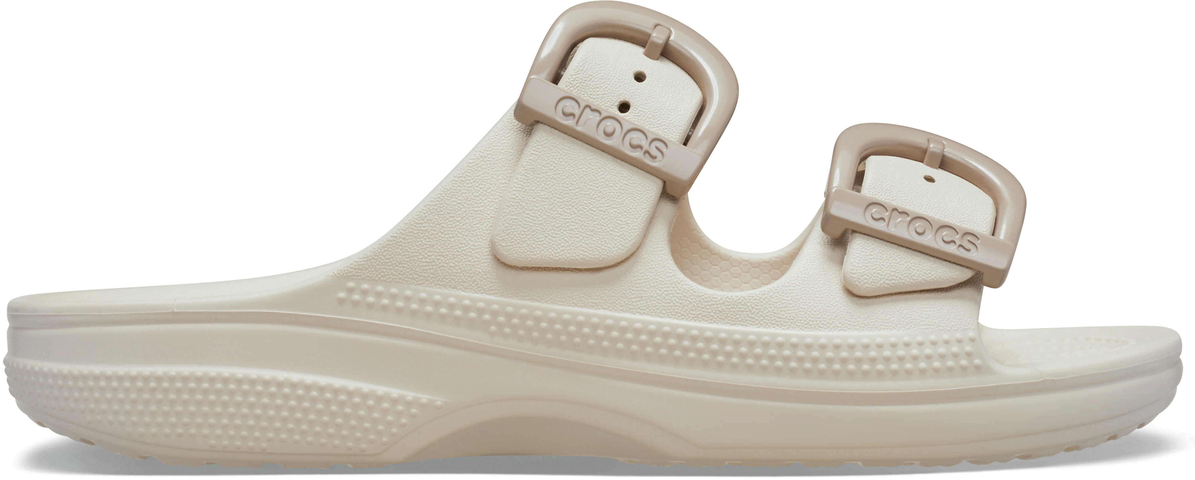 Crocs Womens Saturday Enamel Buckle Sandal Frappé  in Size 9