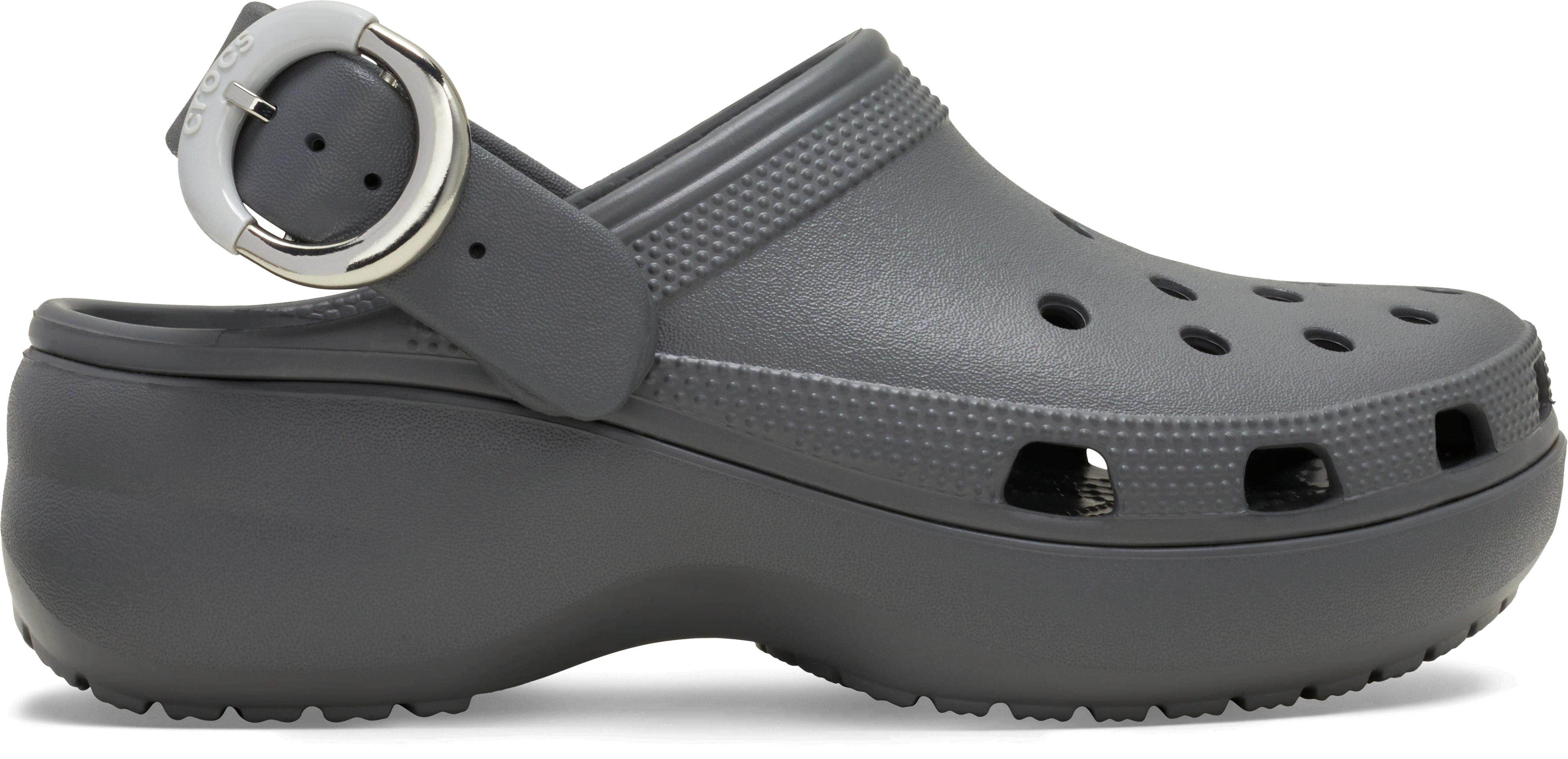 Crocs  Classic Platform Dipped Buckle Clg  women's Clogs (Shoes) in Grey