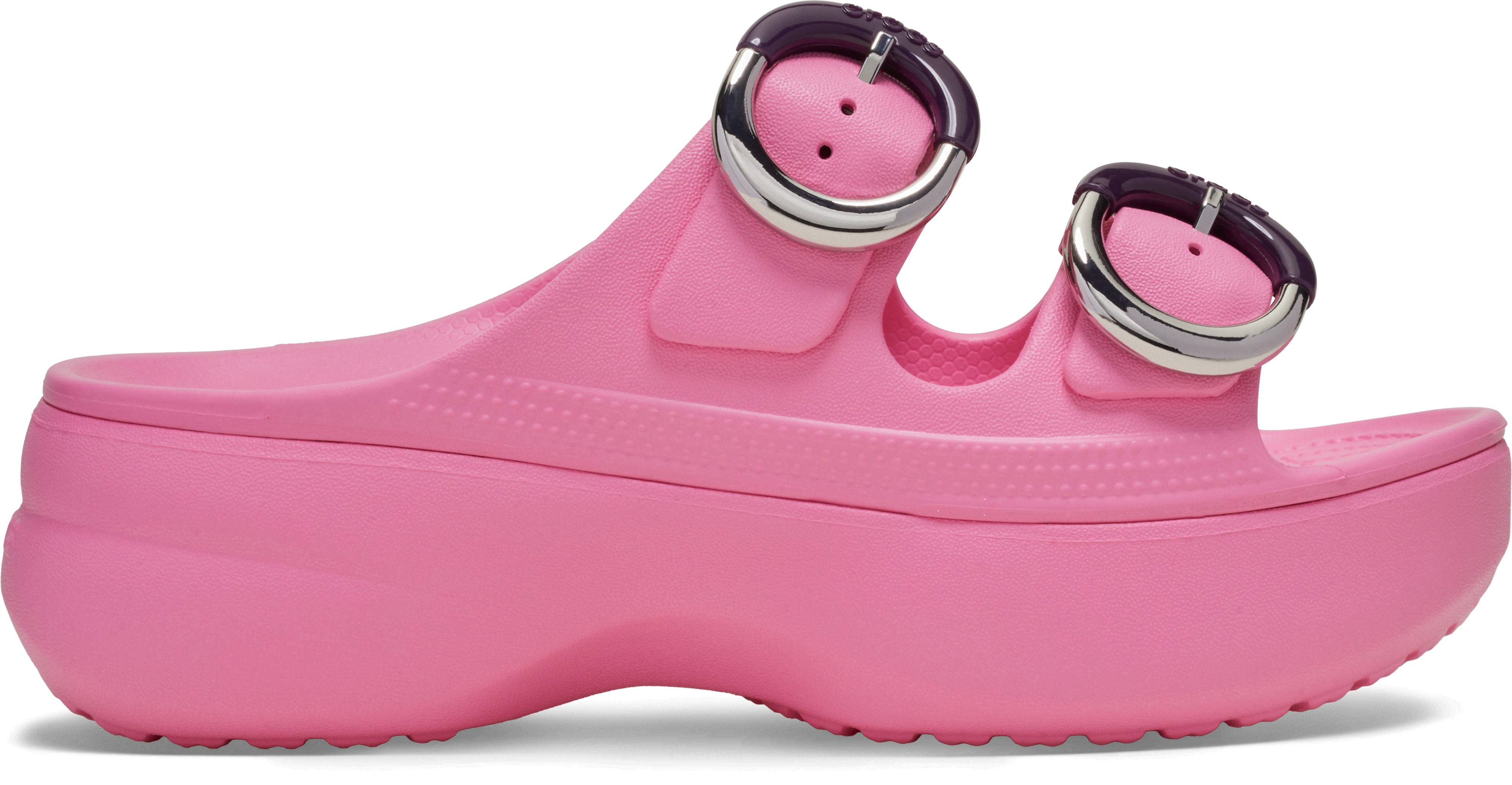 Crocs Womens Saturday Platform Dipped Buckle Sandal Pink Lemonade  in Size 8